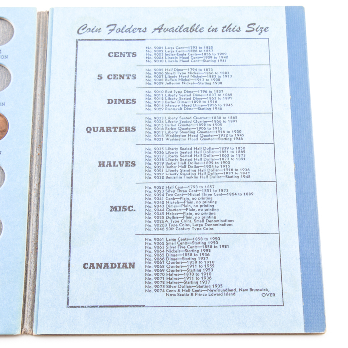 Group of Whitman Indian Head and Lincoln coin folders