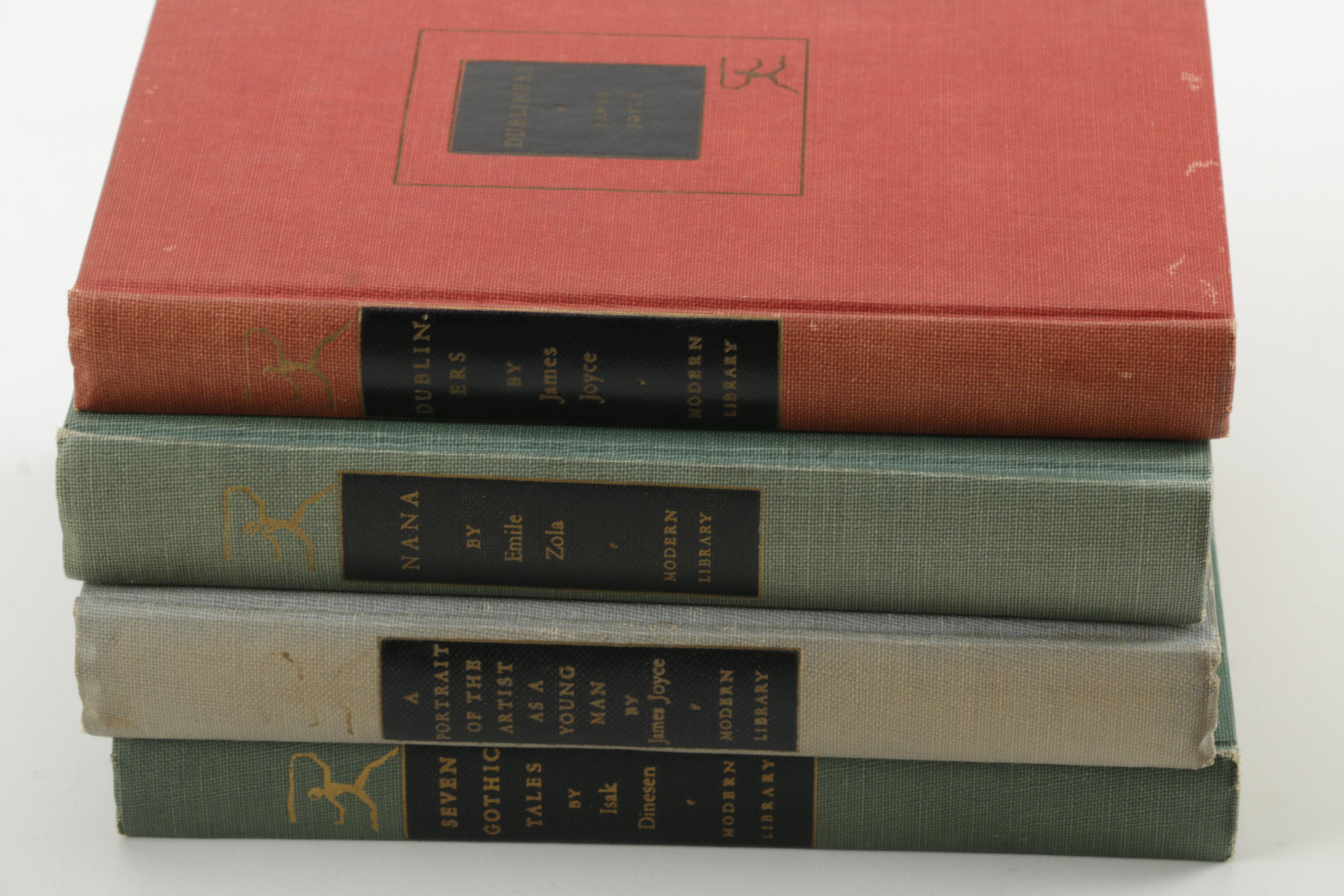 Vintage Book Collection including James Joyce and Emile Zola
