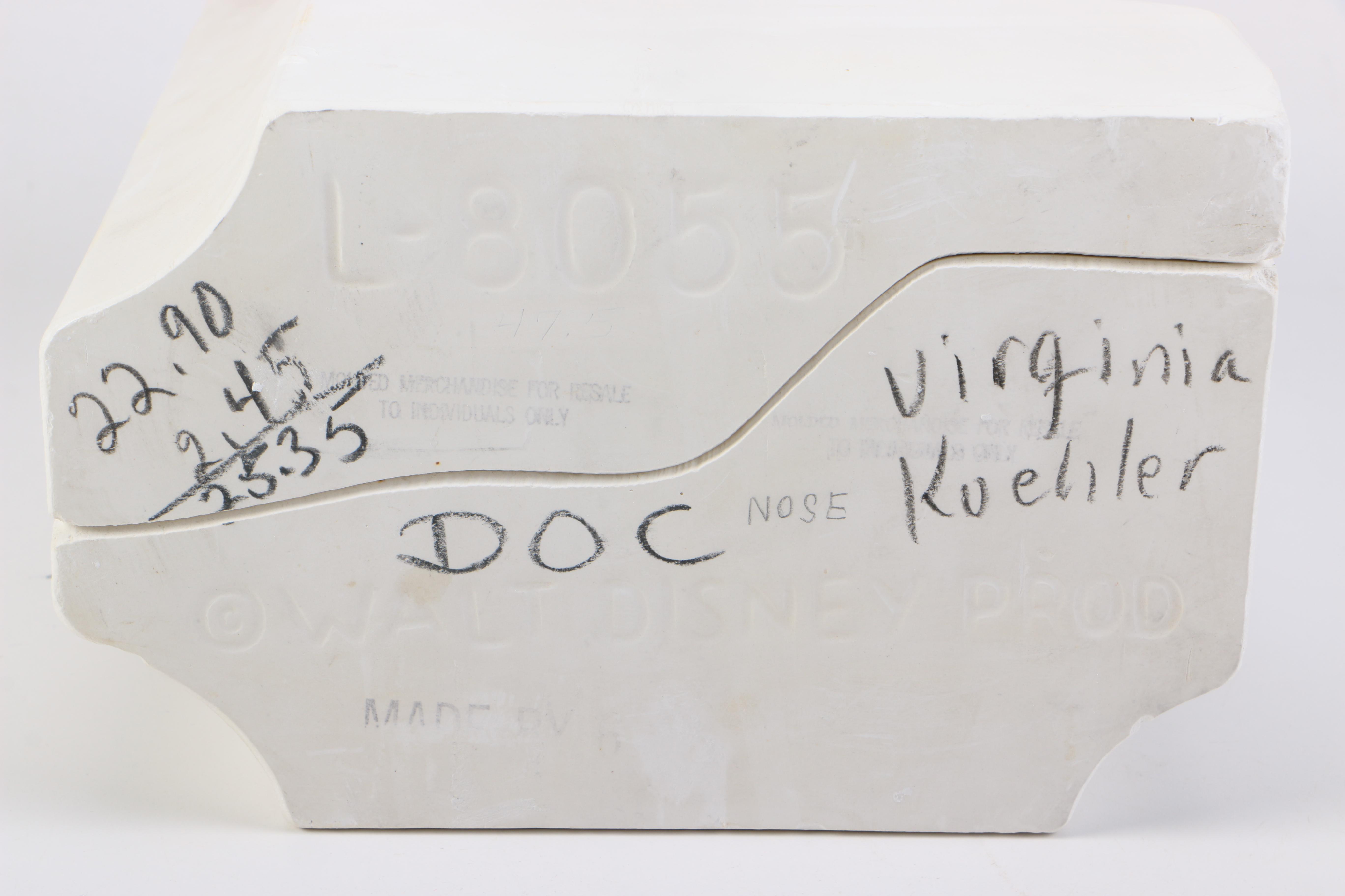 Set of Walt Disney Production Plaster Molds