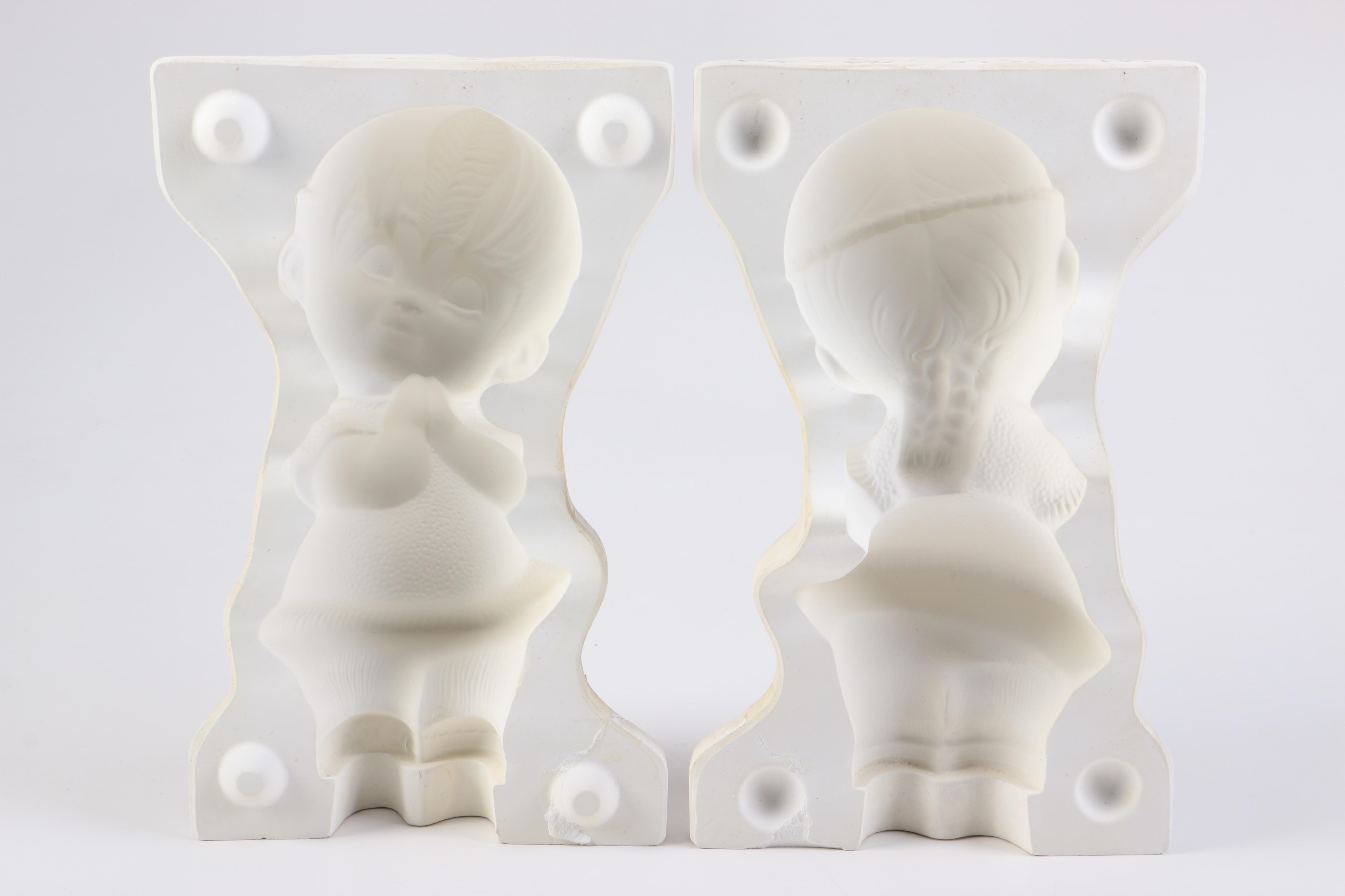 Set of Three Vintage Jodi Plaster Molds