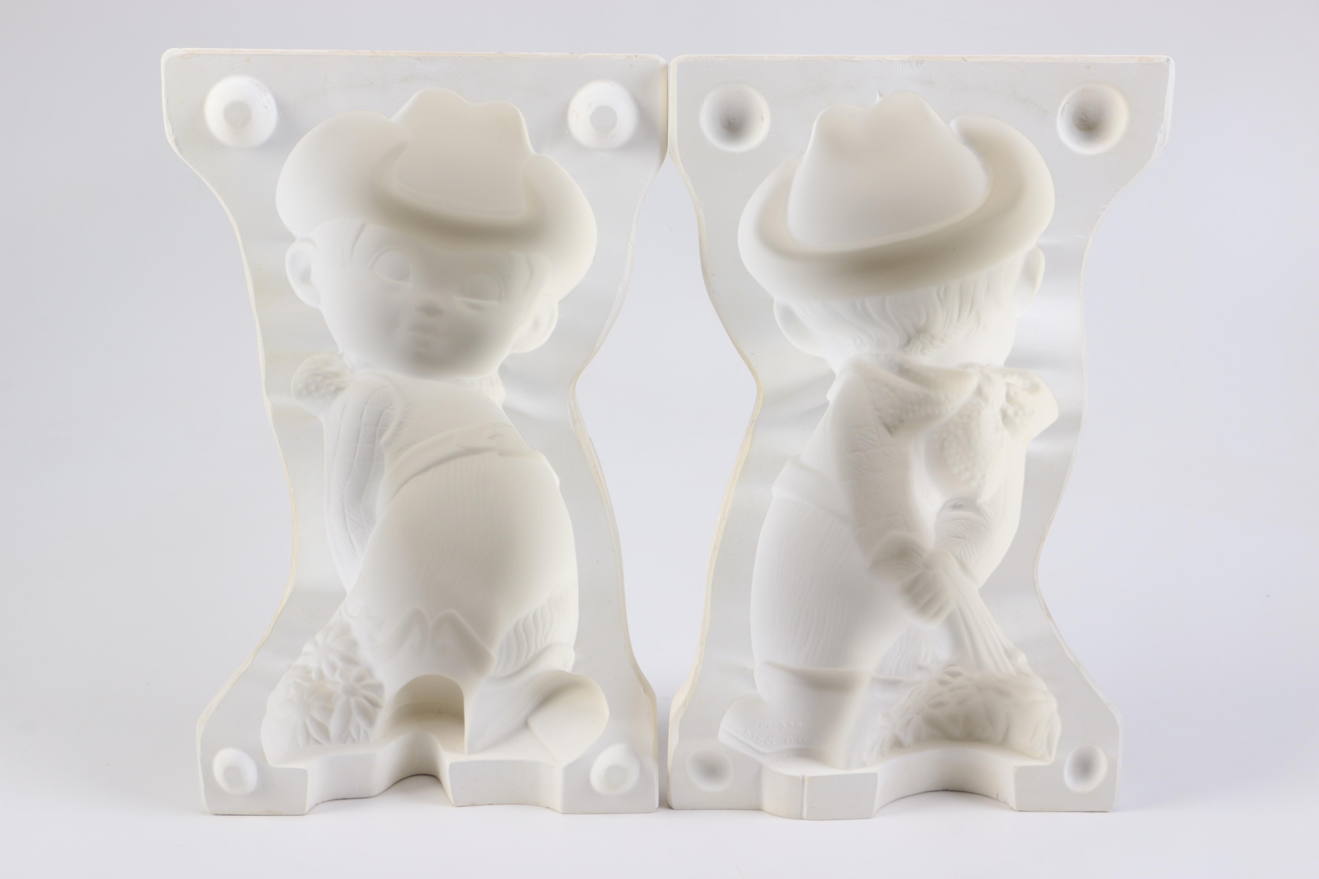 Set of Three Vintage Jodi Plaster Molds