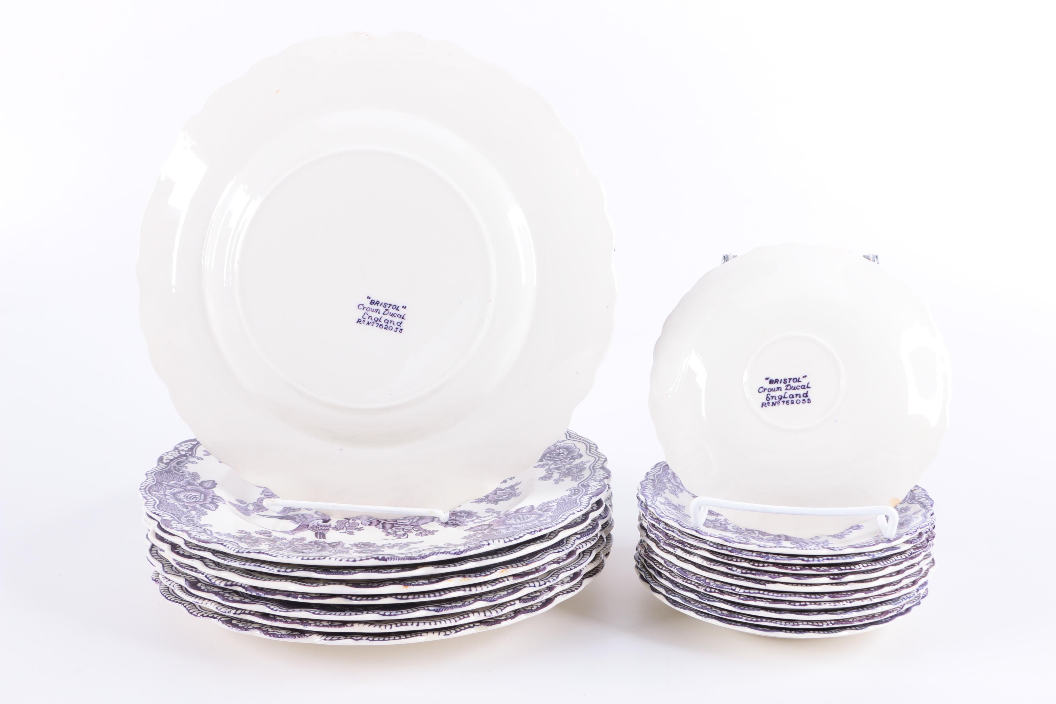 Crown Ducal "Bristol Blue" Tableware