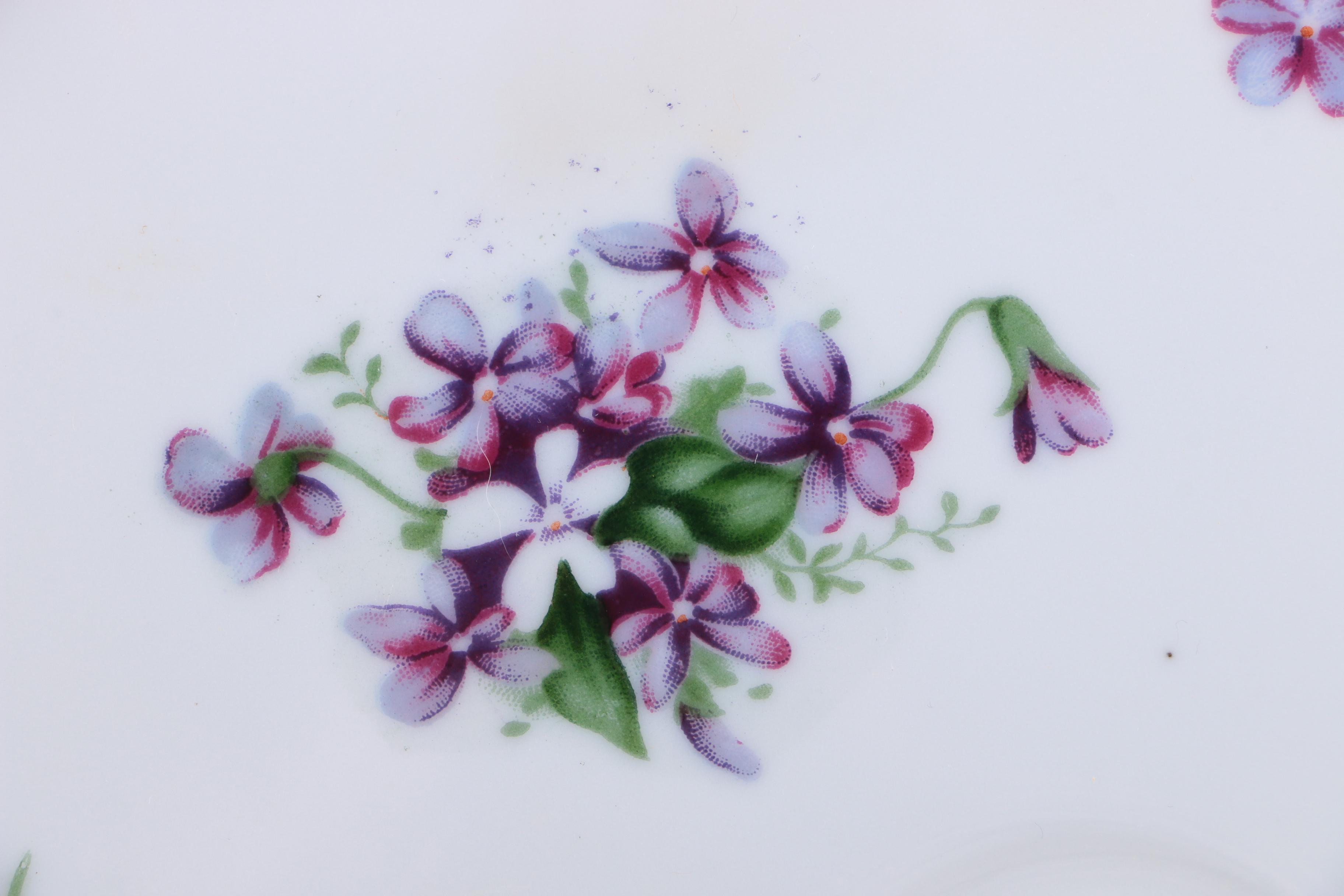 Porcelain Teacups and Snack Plates