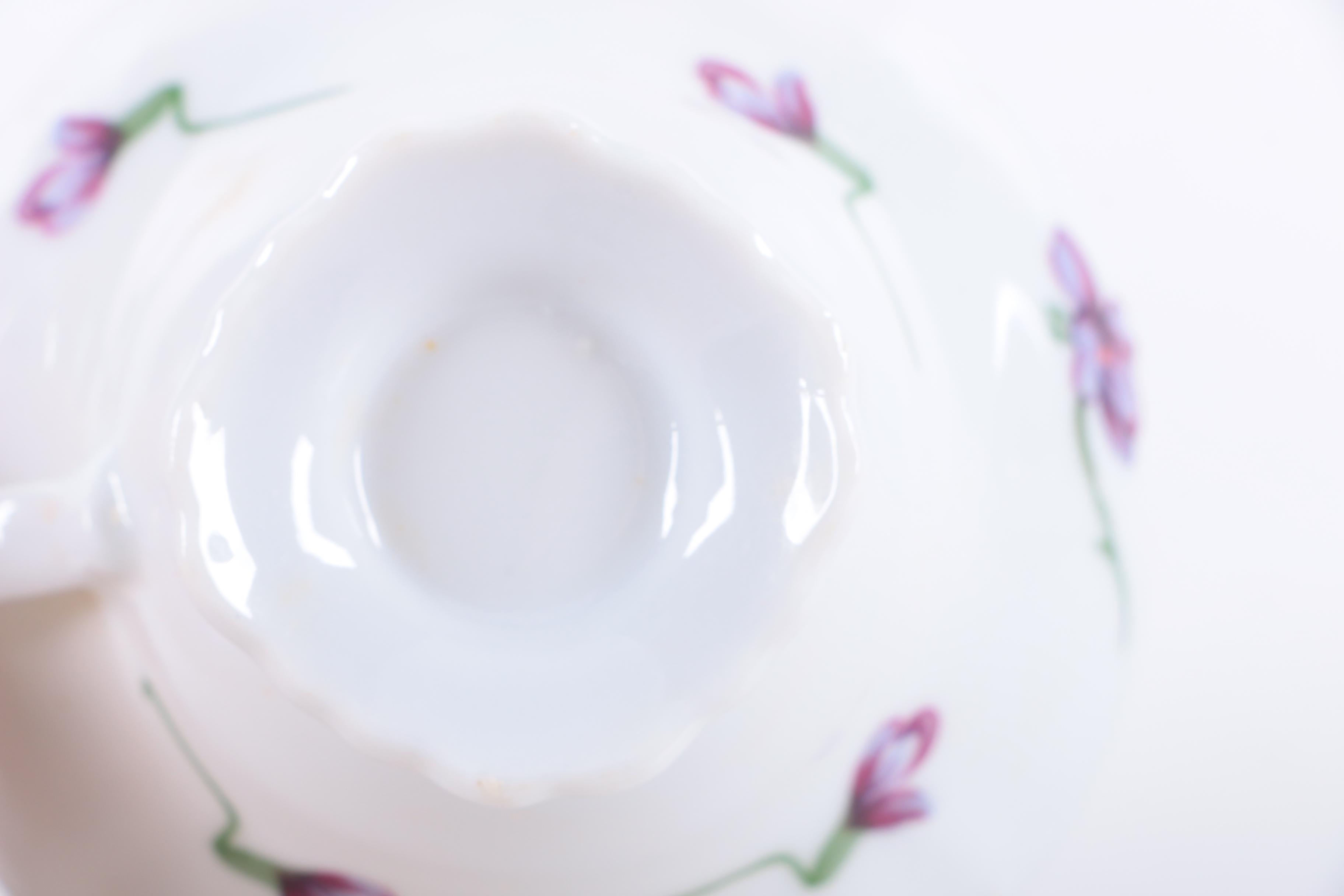 Porcelain Teacups and Snack Plates