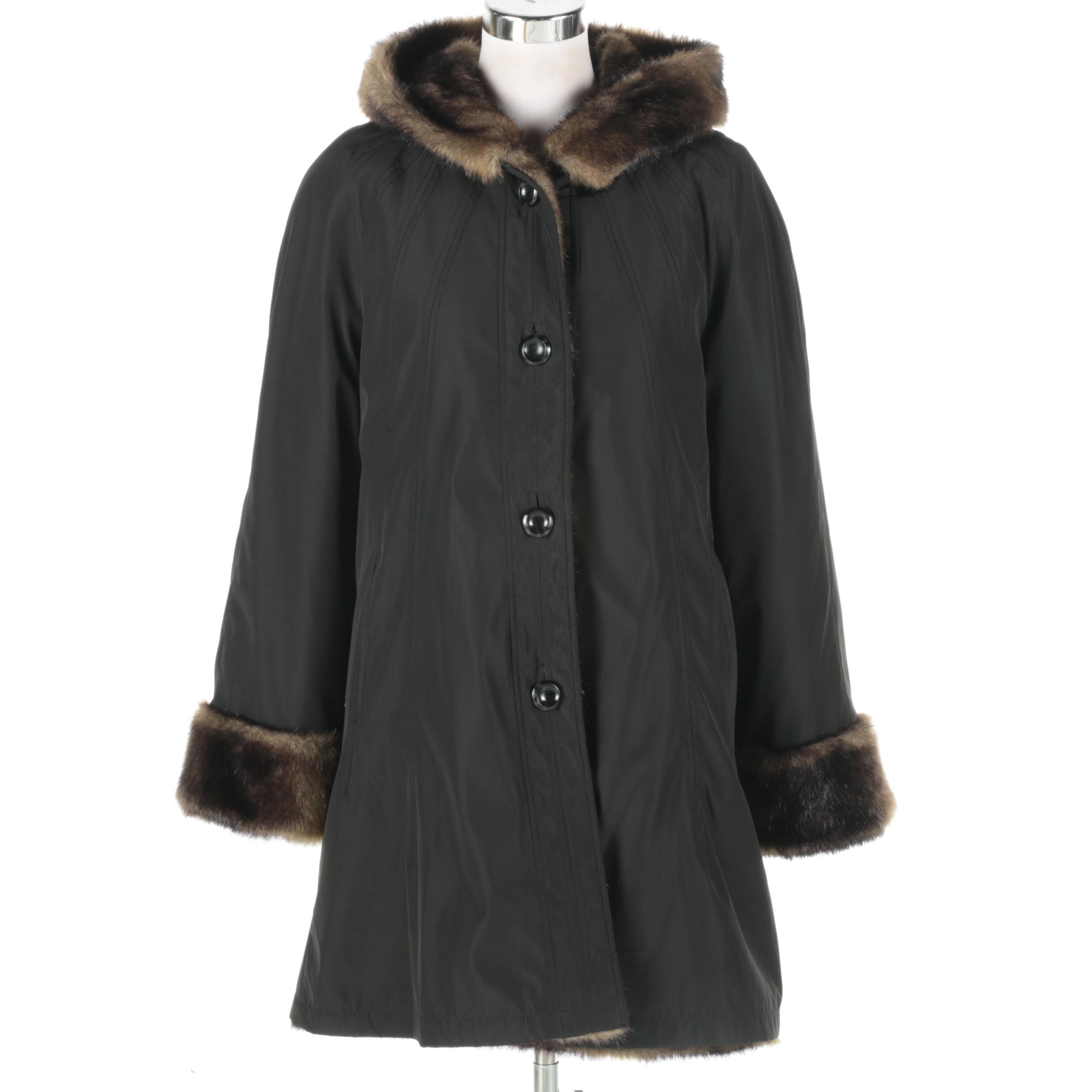 Women's Reversible Faux Fur Coat by Johnston & Murphy