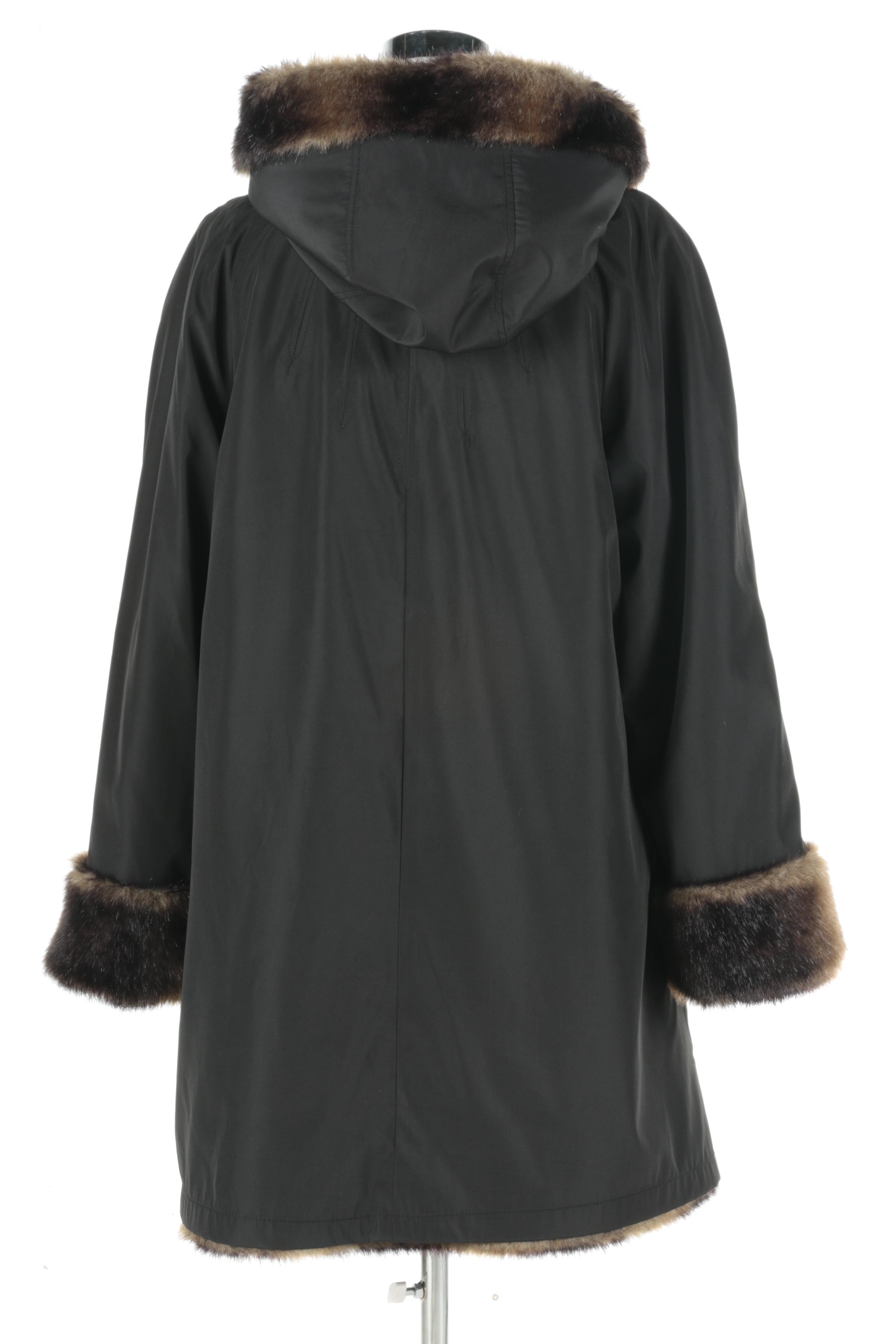 Women's Reversible Faux Fur Coat by Johnston & Murphy