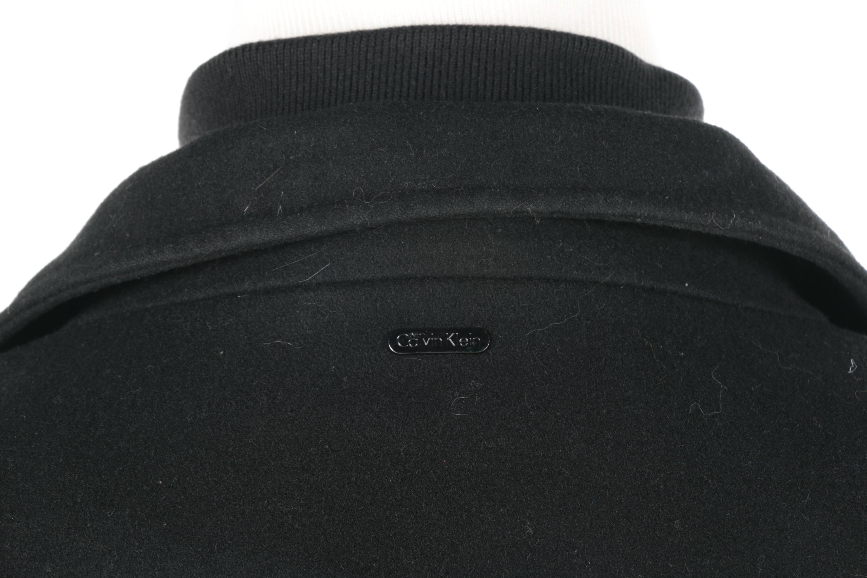 Black Wool Blend Jacket by Calvin Klein