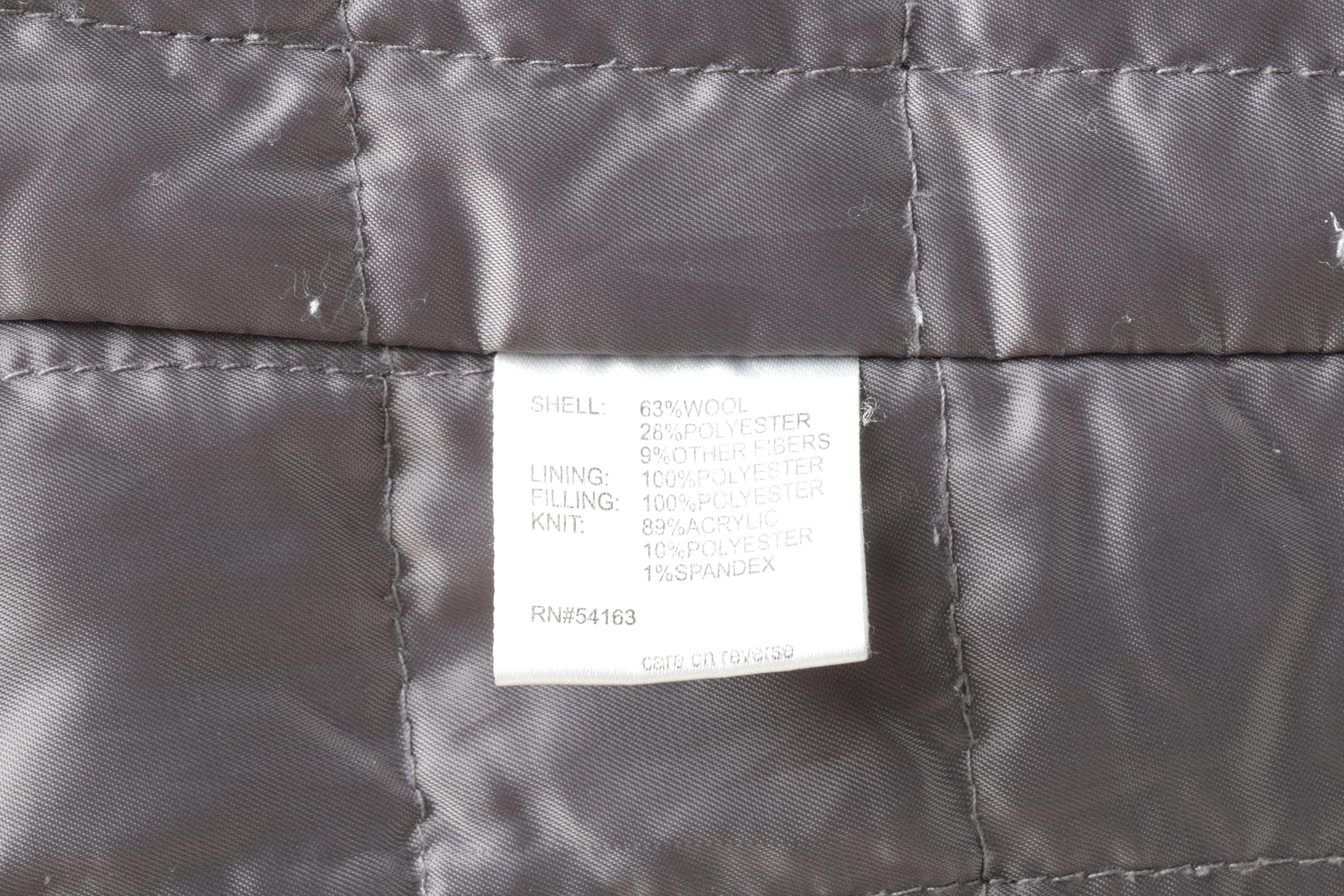 Black Wool Blend Jacket by Calvin Klein