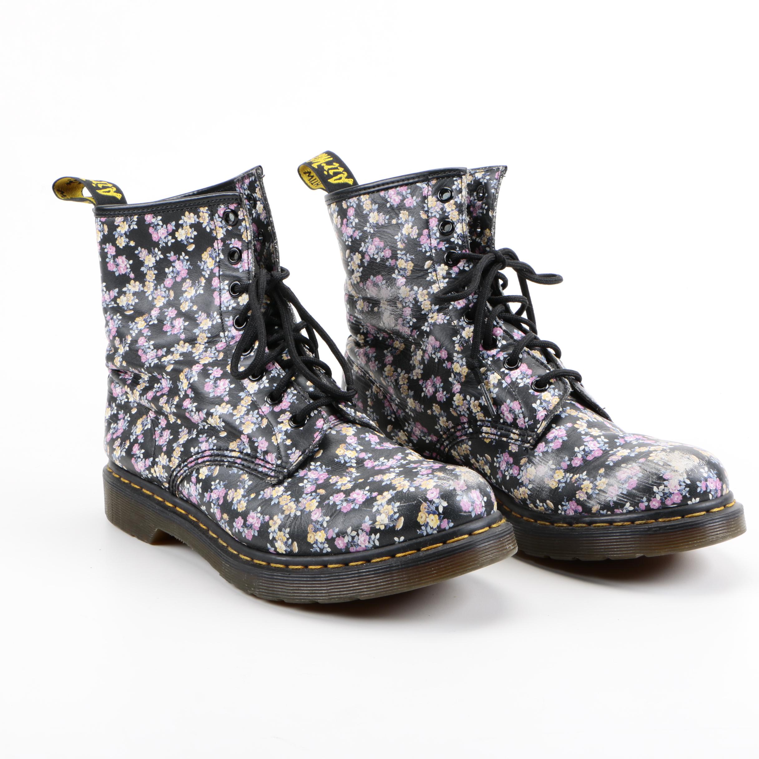 Doc Marten Floral Print Boots