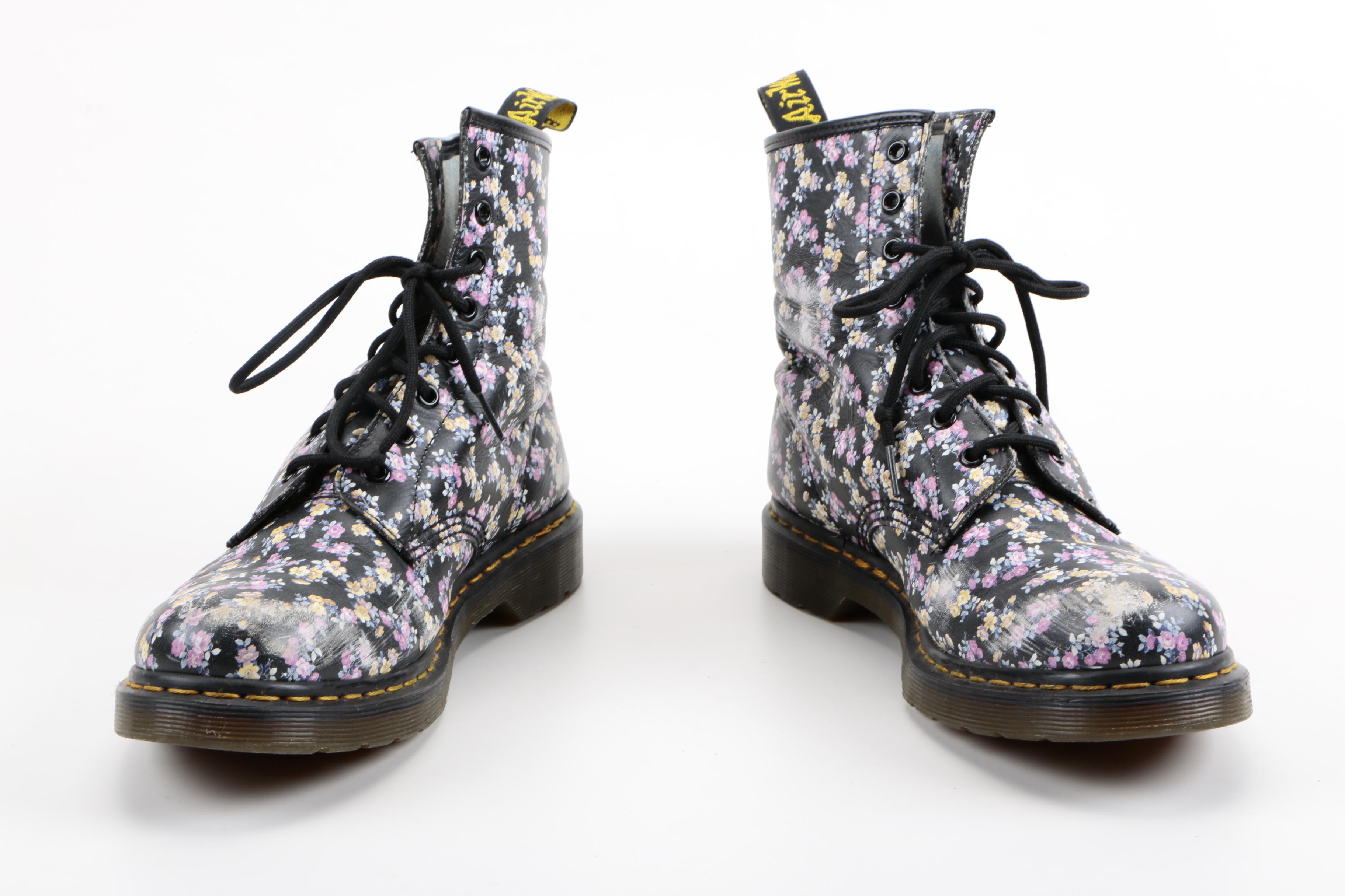 Doc Marten Floral Print Boots