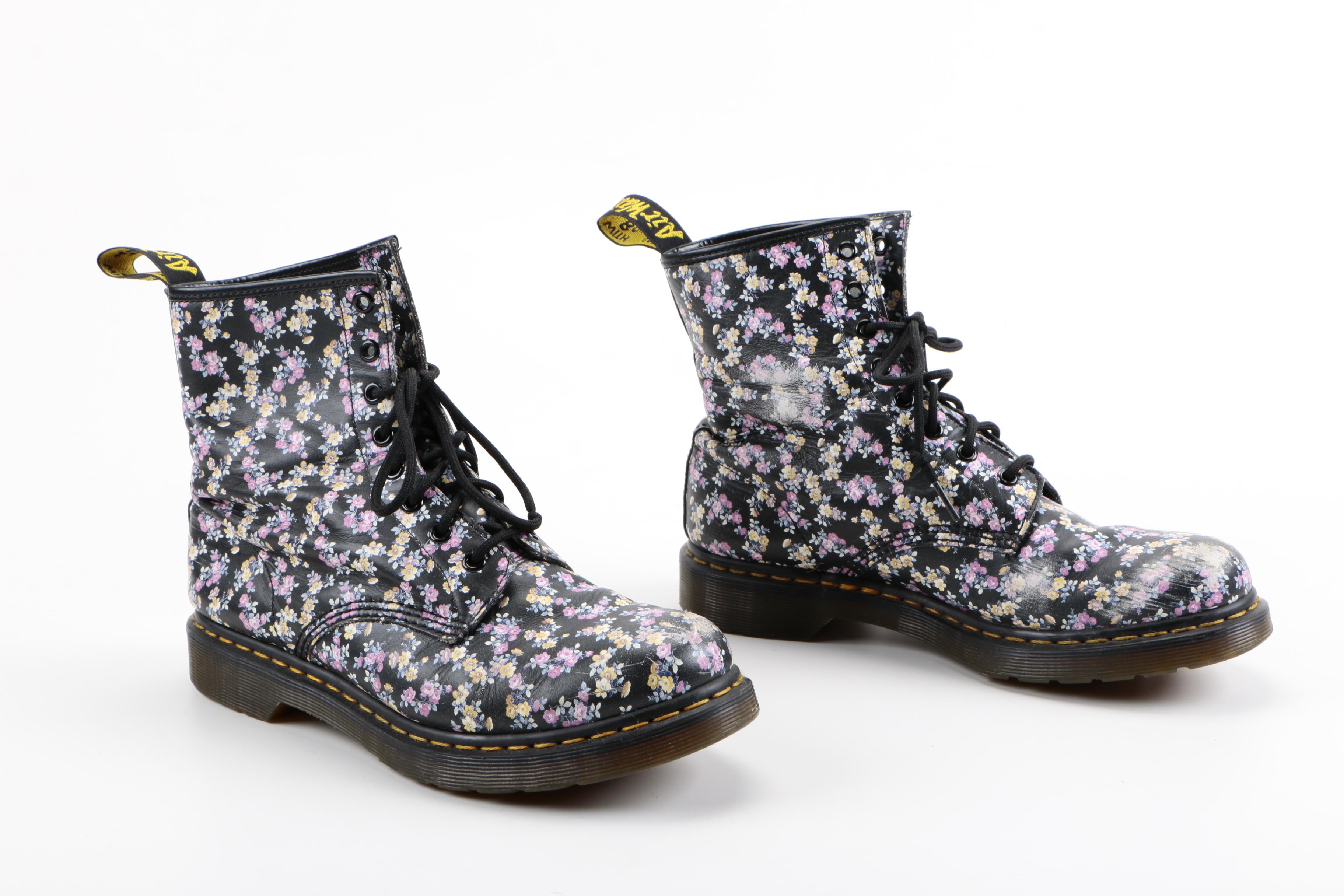 Doc Marten Floral Print Boots