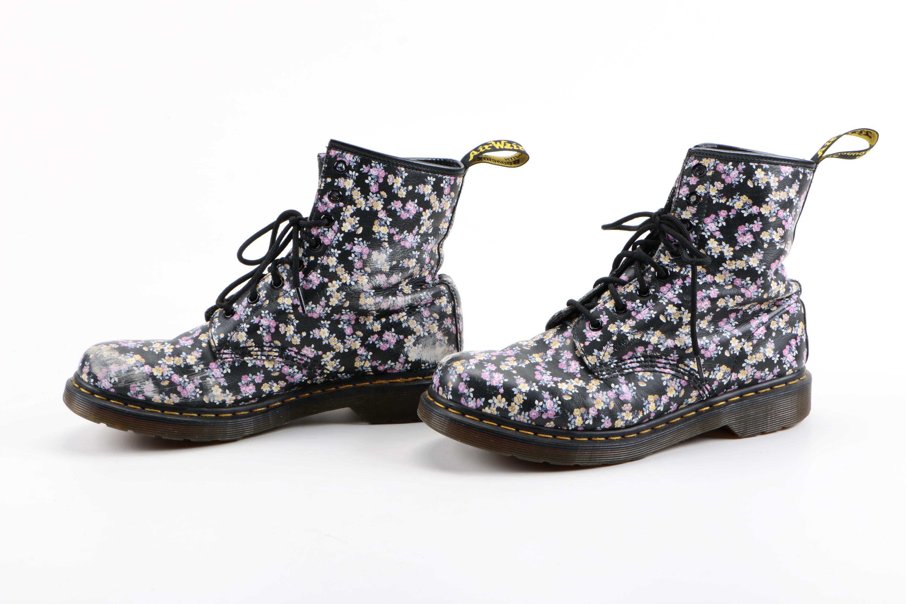 Doc Marten Floral Print Boots