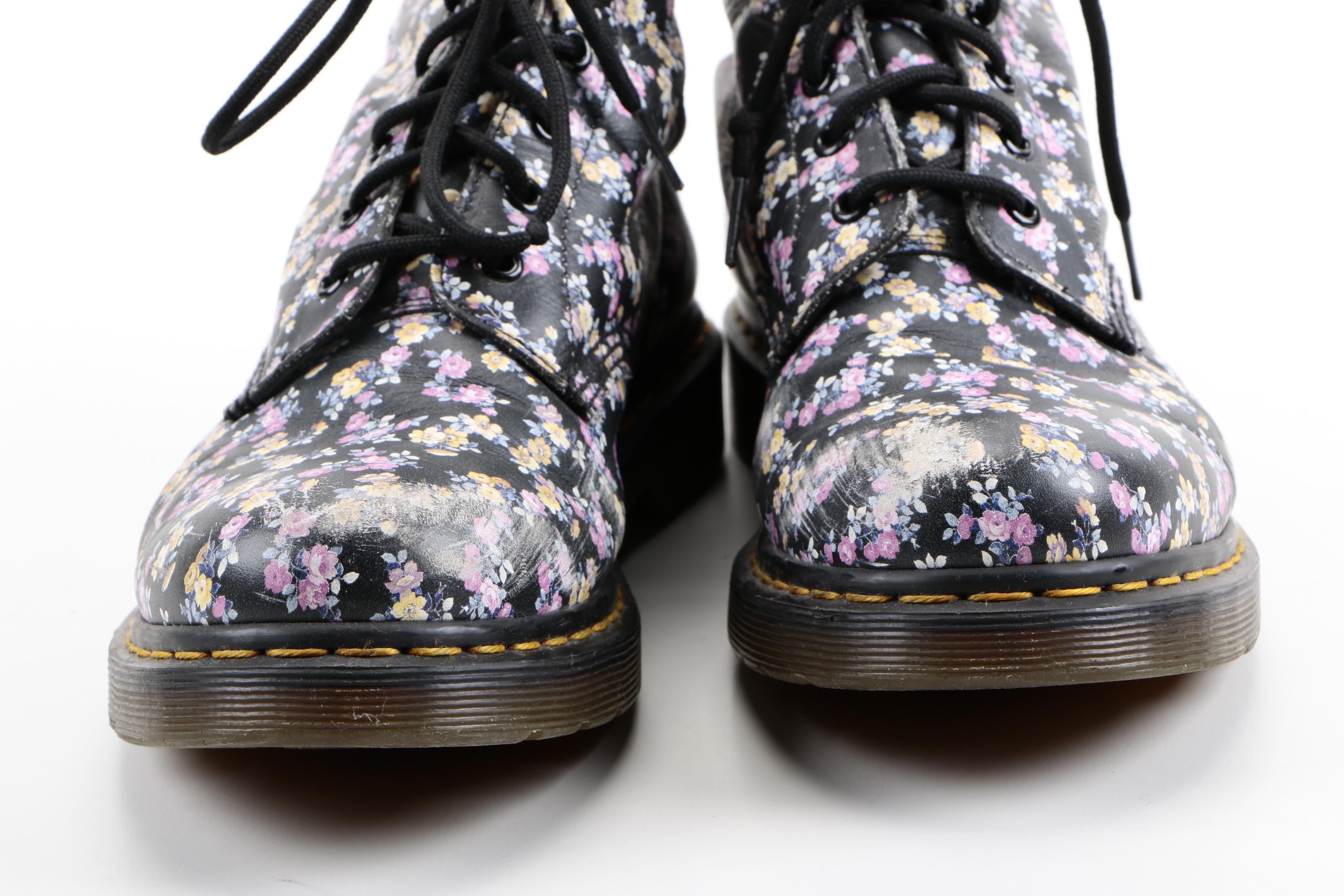 Doc Marten Floral Print Boots