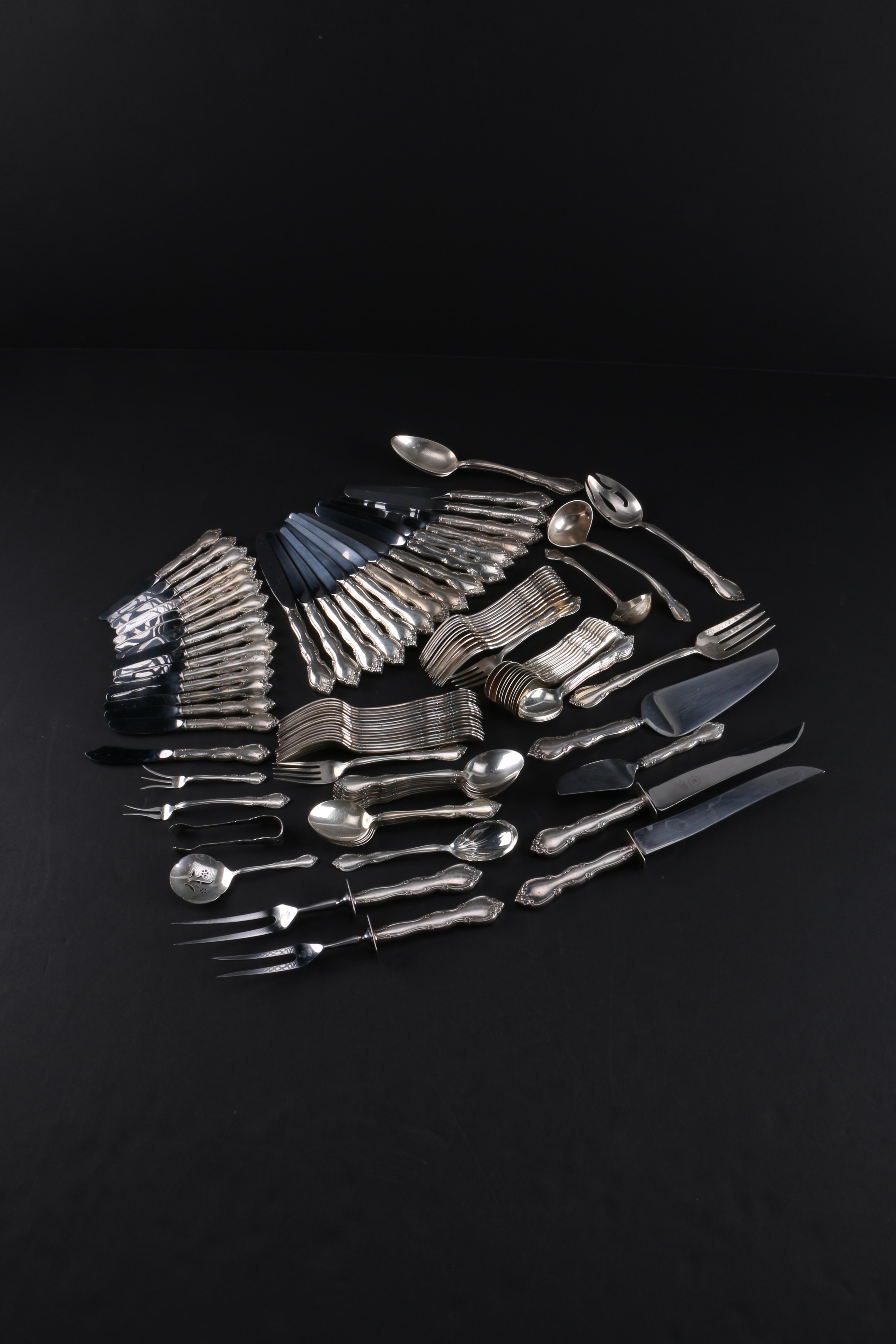 Gorham "Rose Tiara" Sterling Silver Flatware Set