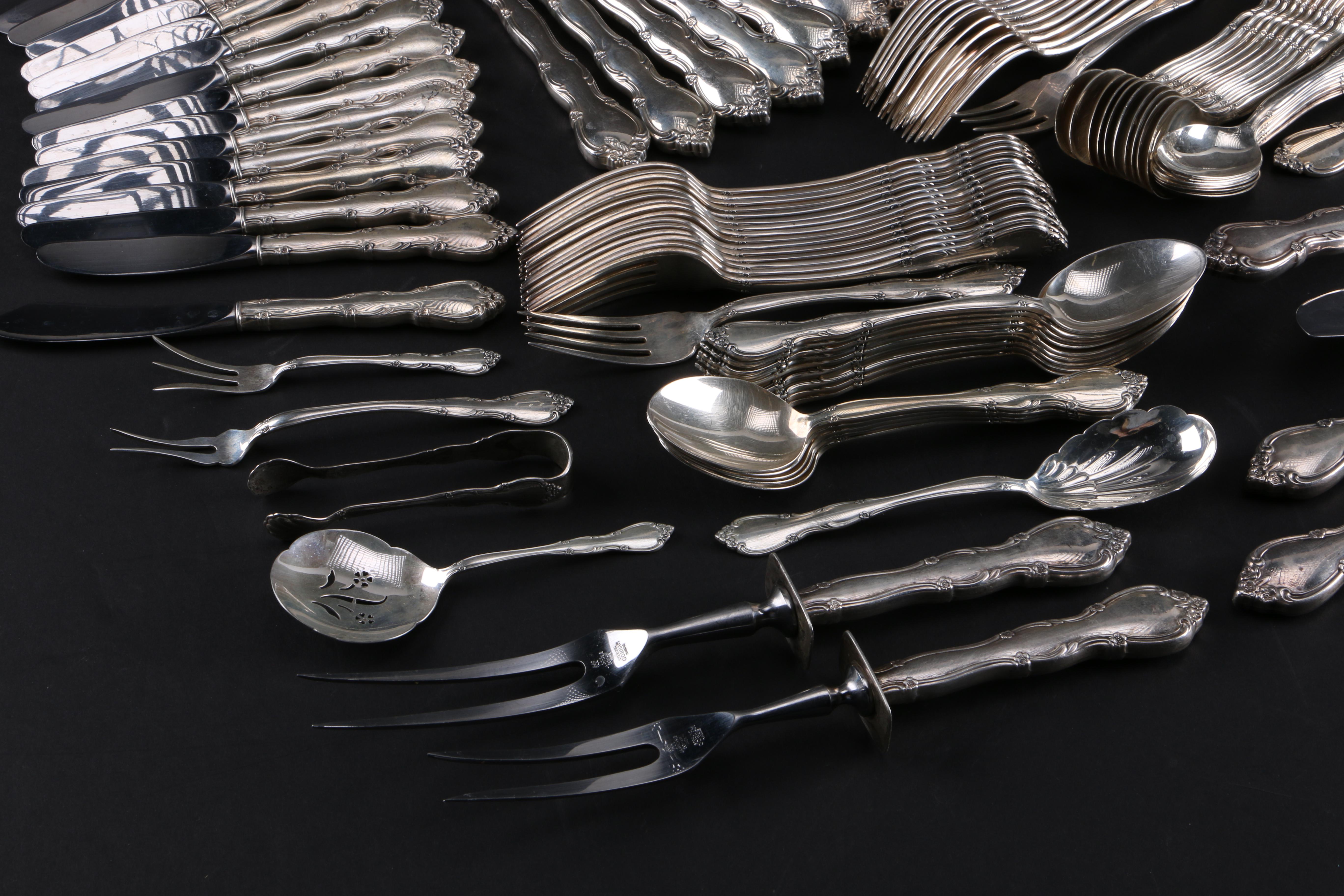 Gorham "Rose Tiara" Sterling Silver Flatware Set