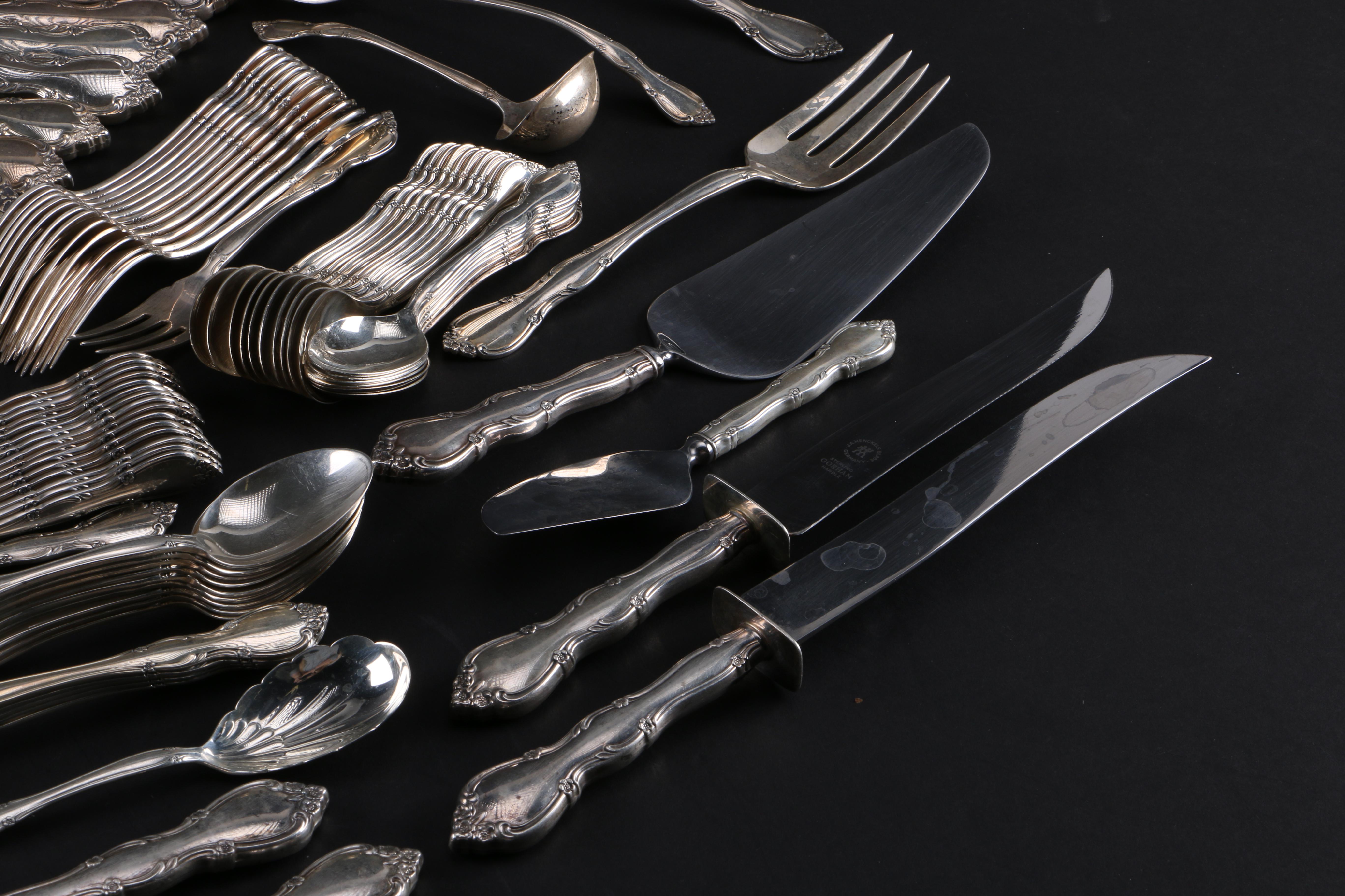 Gorham "Rose Tiara" Sterling Silver Flatware Set