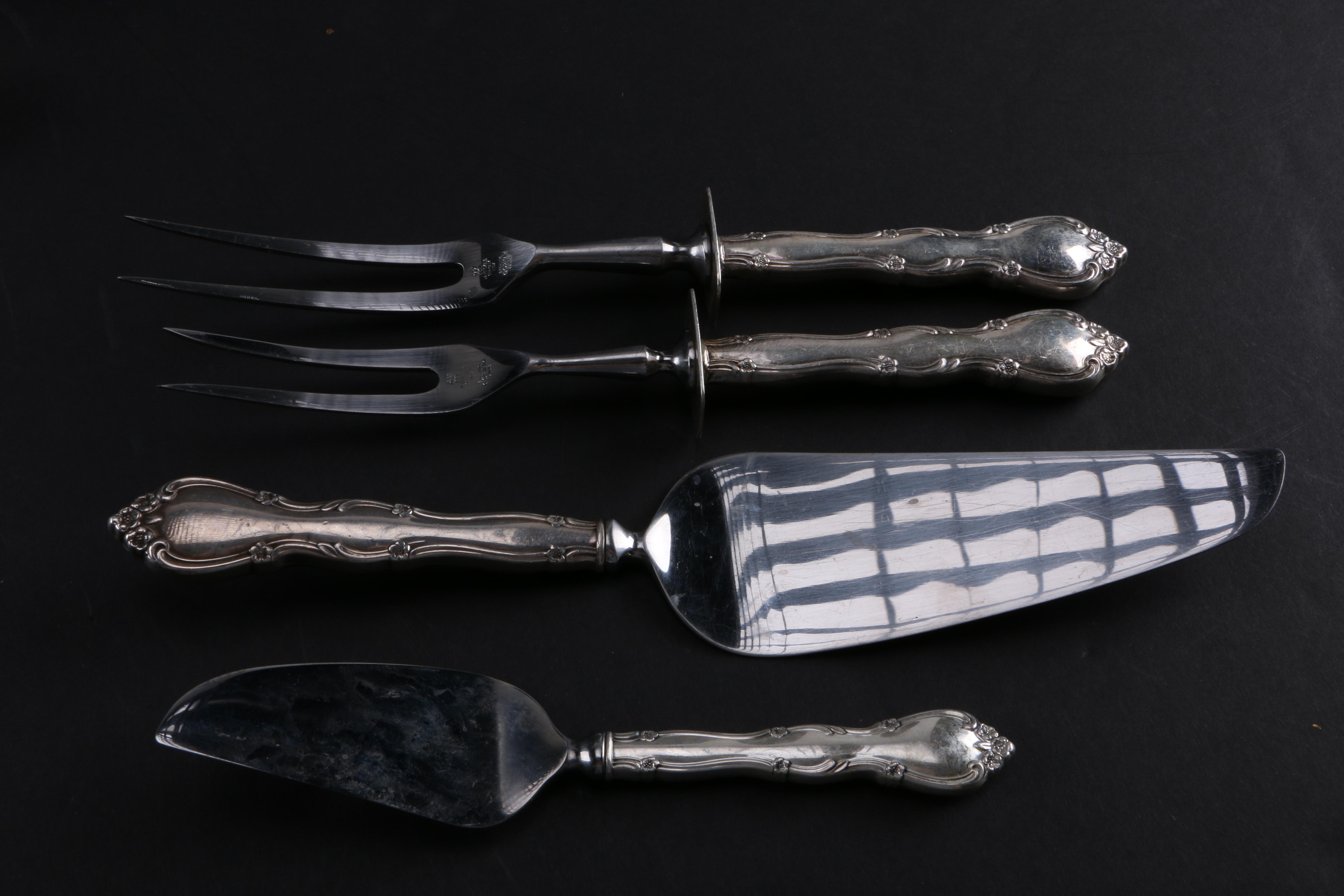 Gorham "Rose Tiara" Sterling Silver Flatware Set