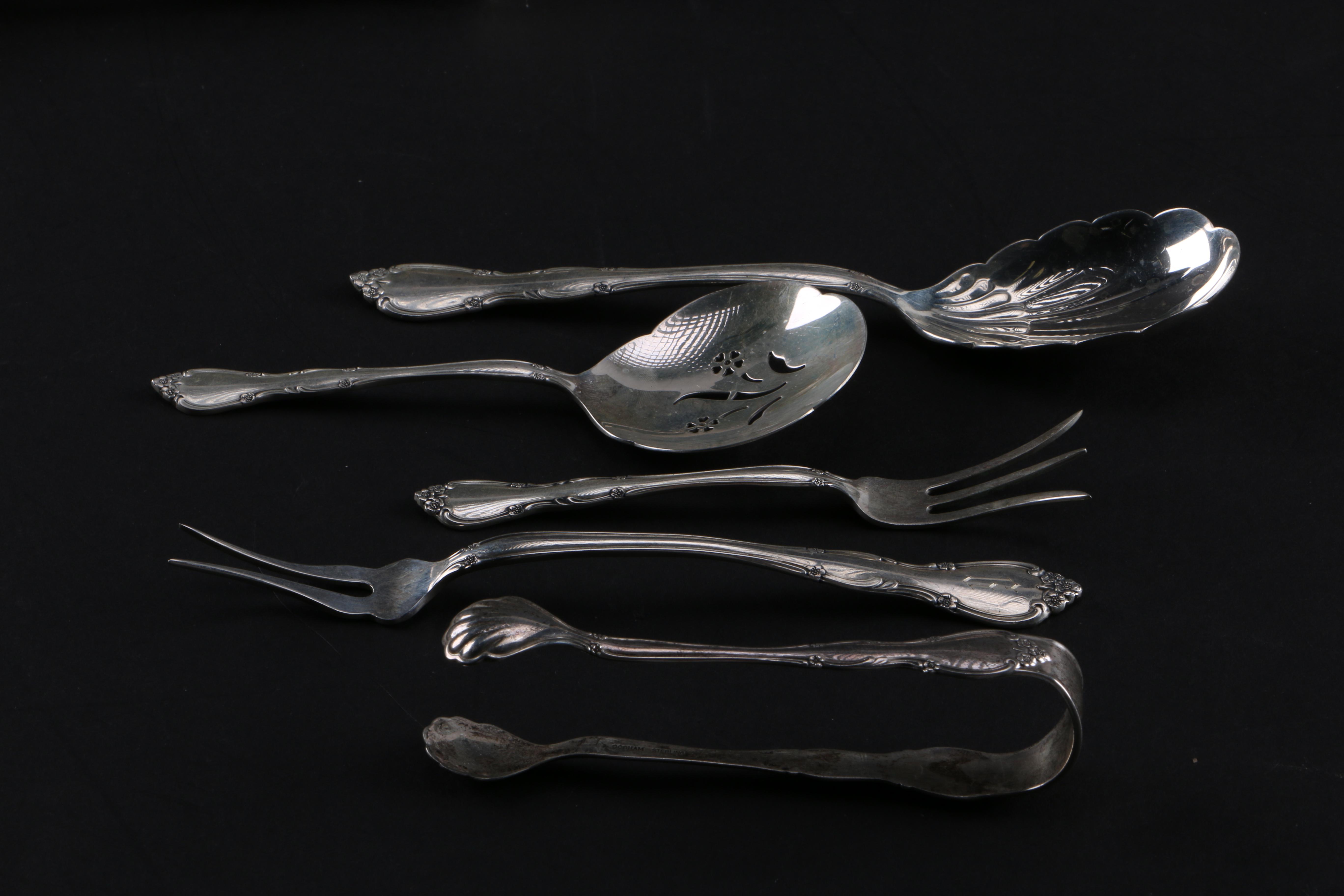 Gorham "Rose Tiara" Sterling Silver Flatware Set