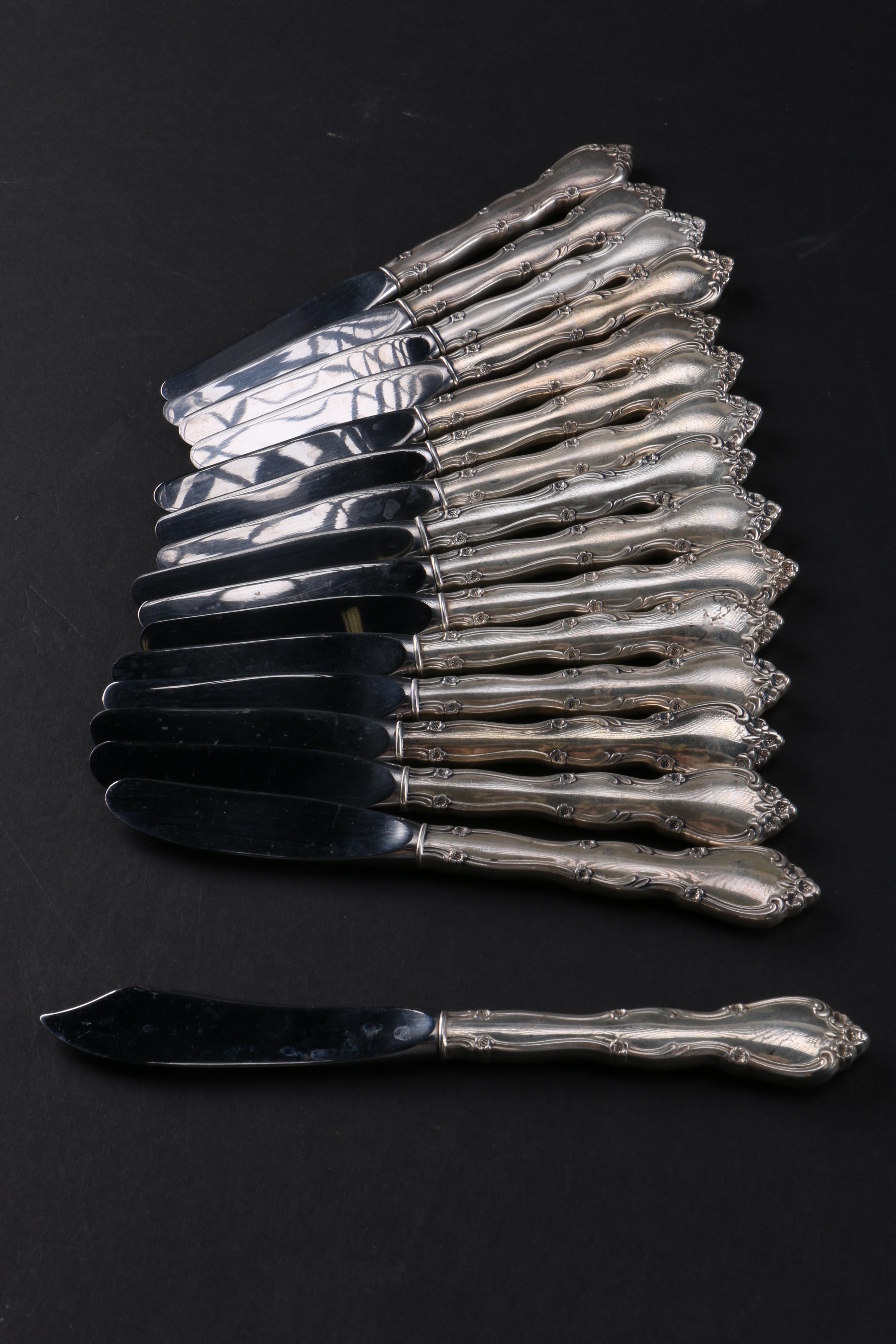 Gorham "Rose Tiara" Sterling Silver Flatware Set