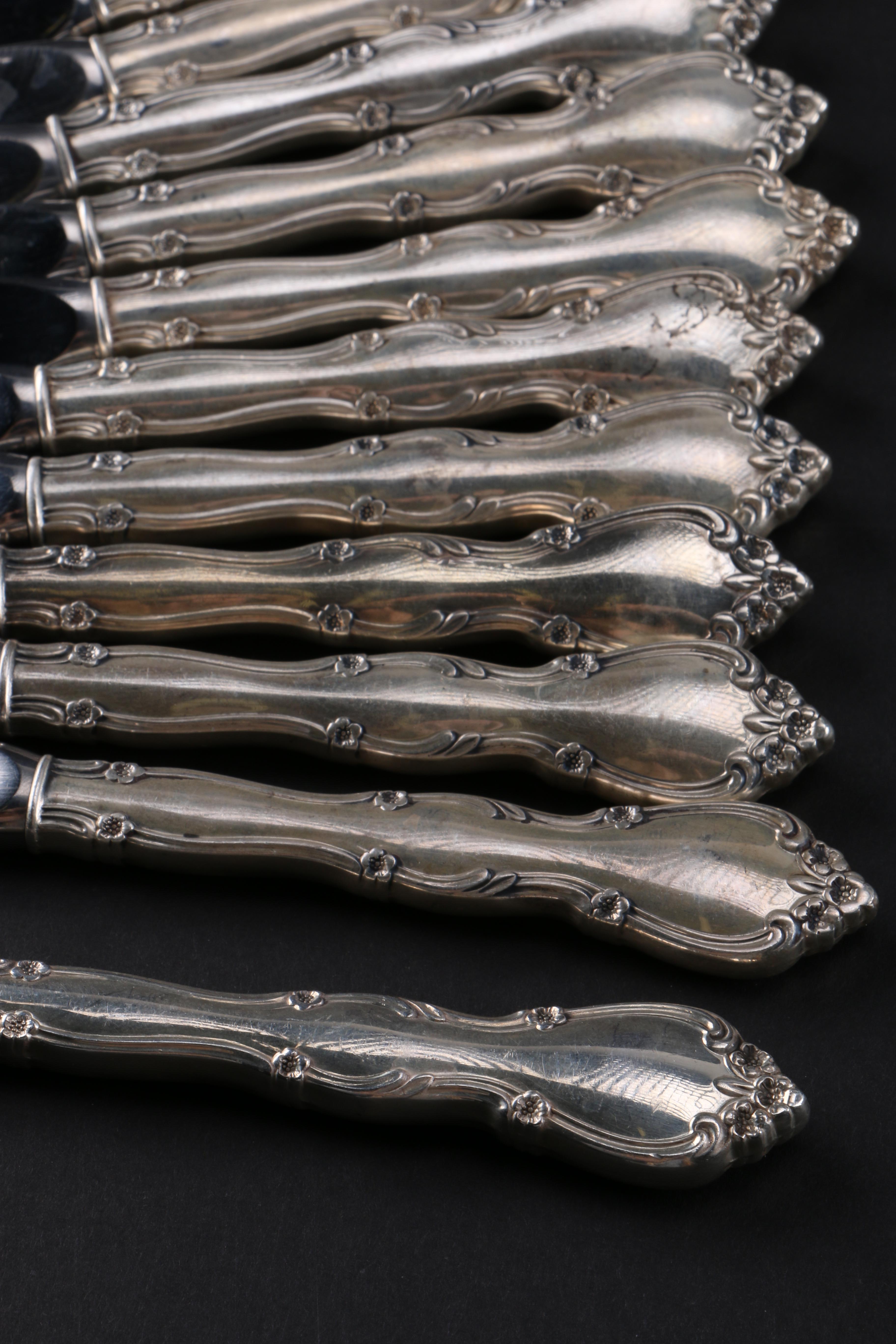 Gorham "Rose Tiara" Sterling Silver Flatware Set