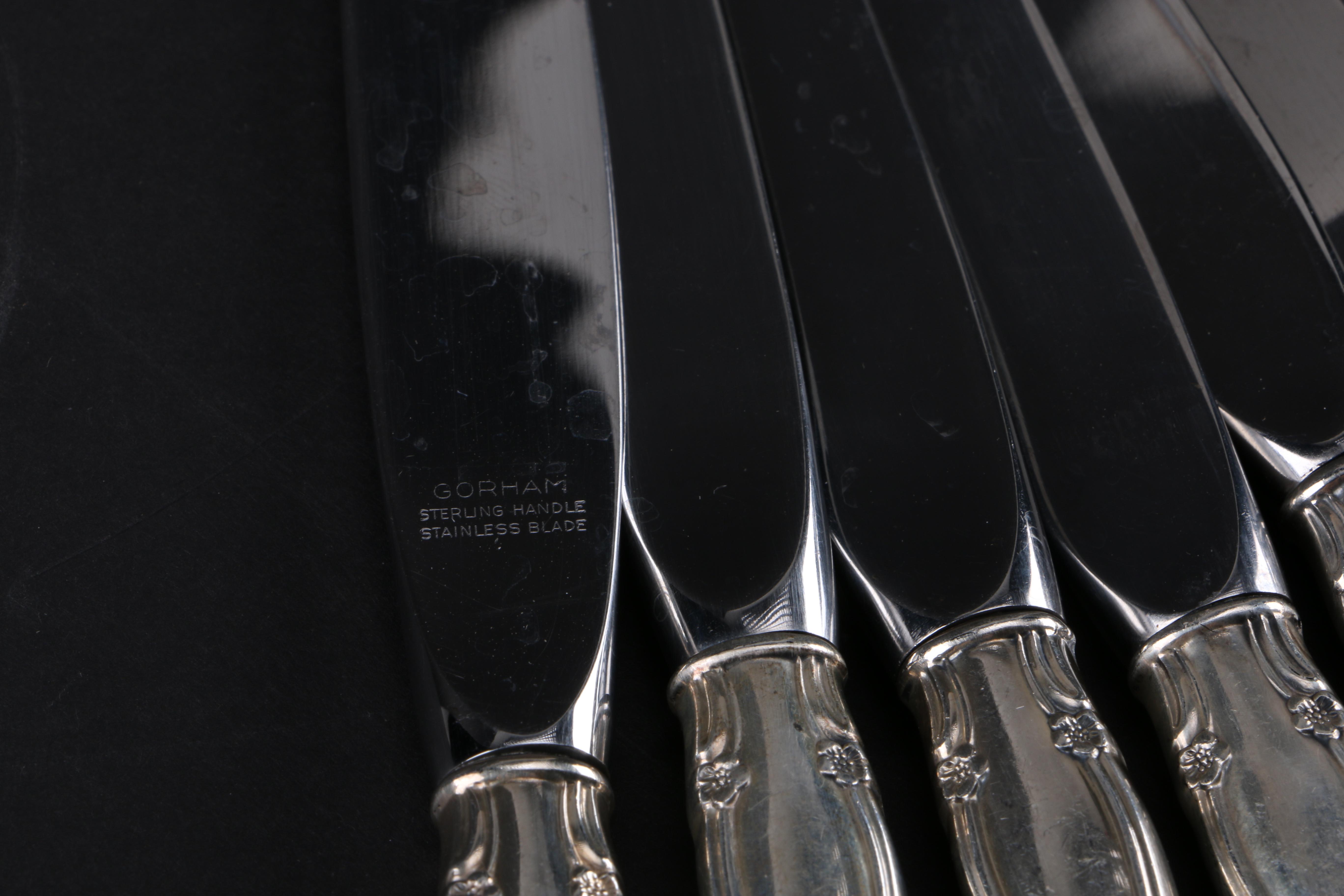 Gorham "Rose Tiara" Sterling Silver Flatware Set