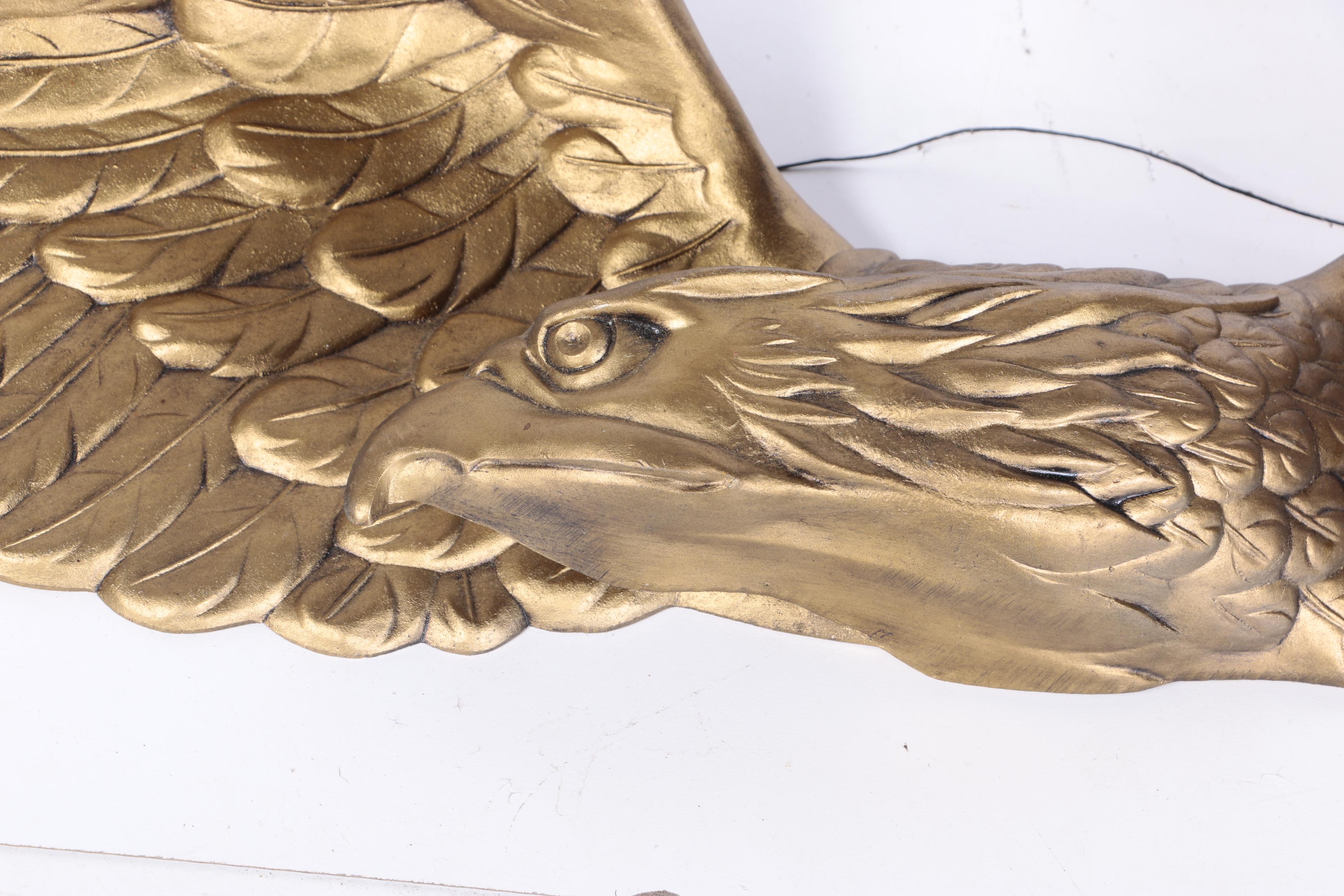 Brass Tone Eagle Wall Hanging