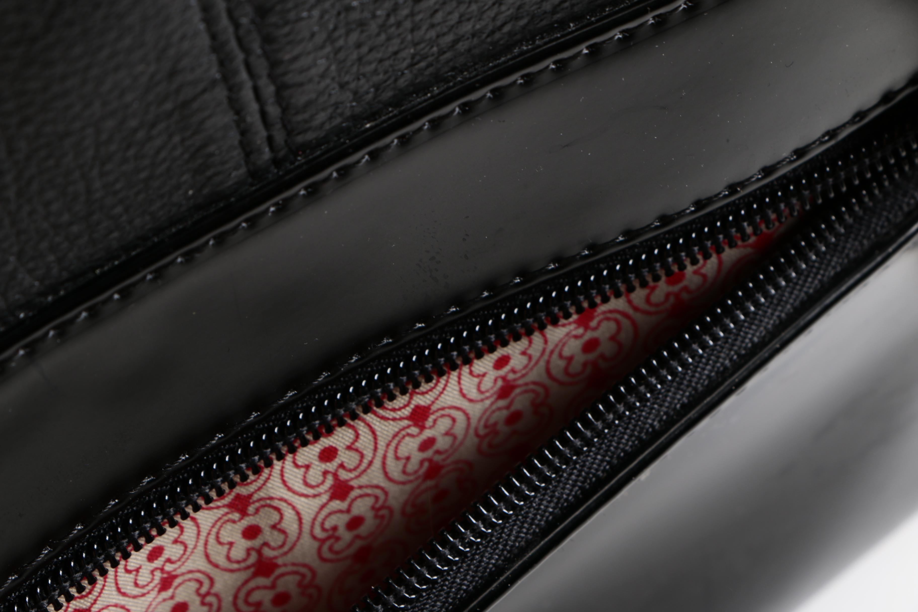 Faux Leather Computer Bag and Two Totes