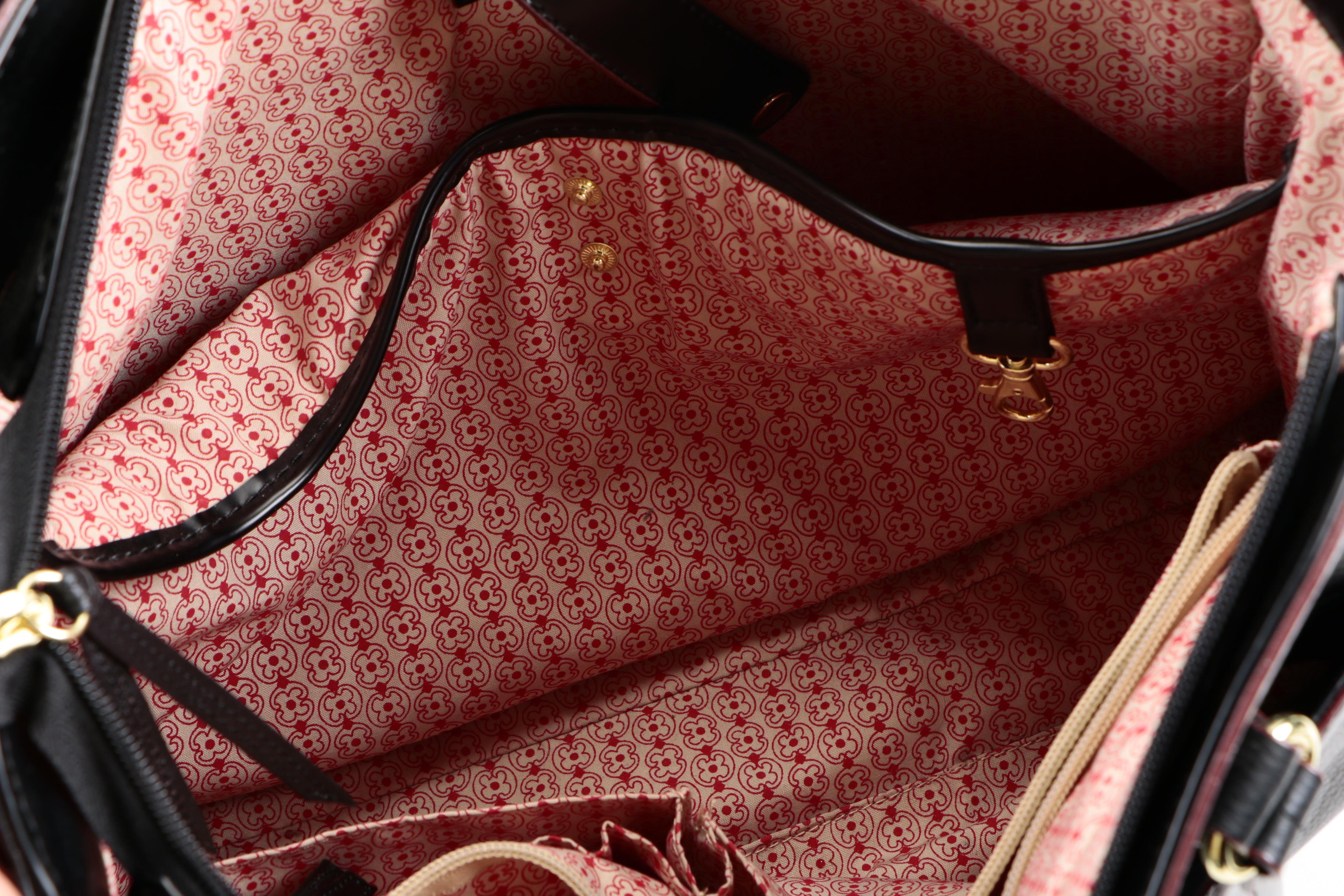 Faux Leather Computer Bag and Two Totes