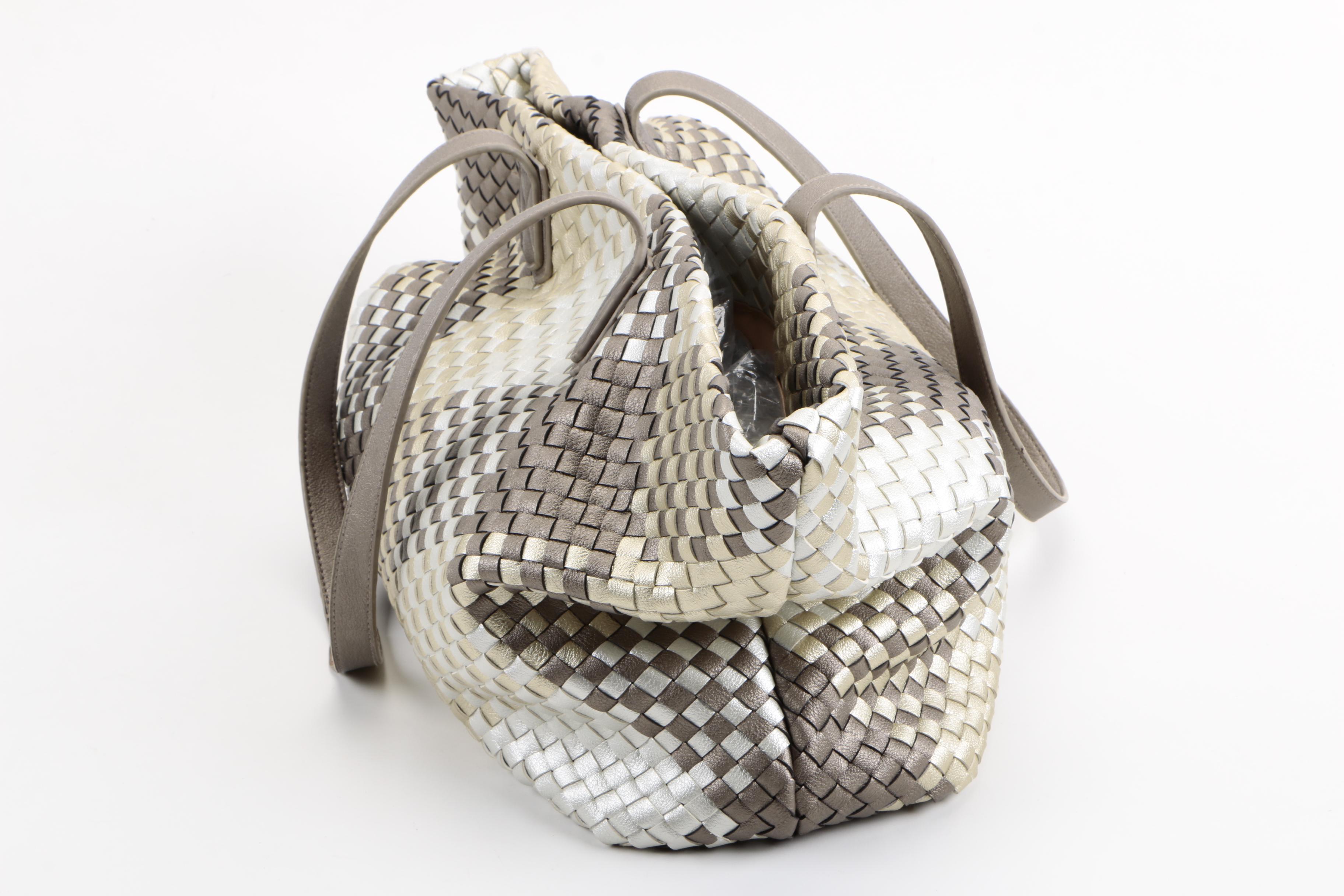 Faux Leather Computer Bag and Two Totes