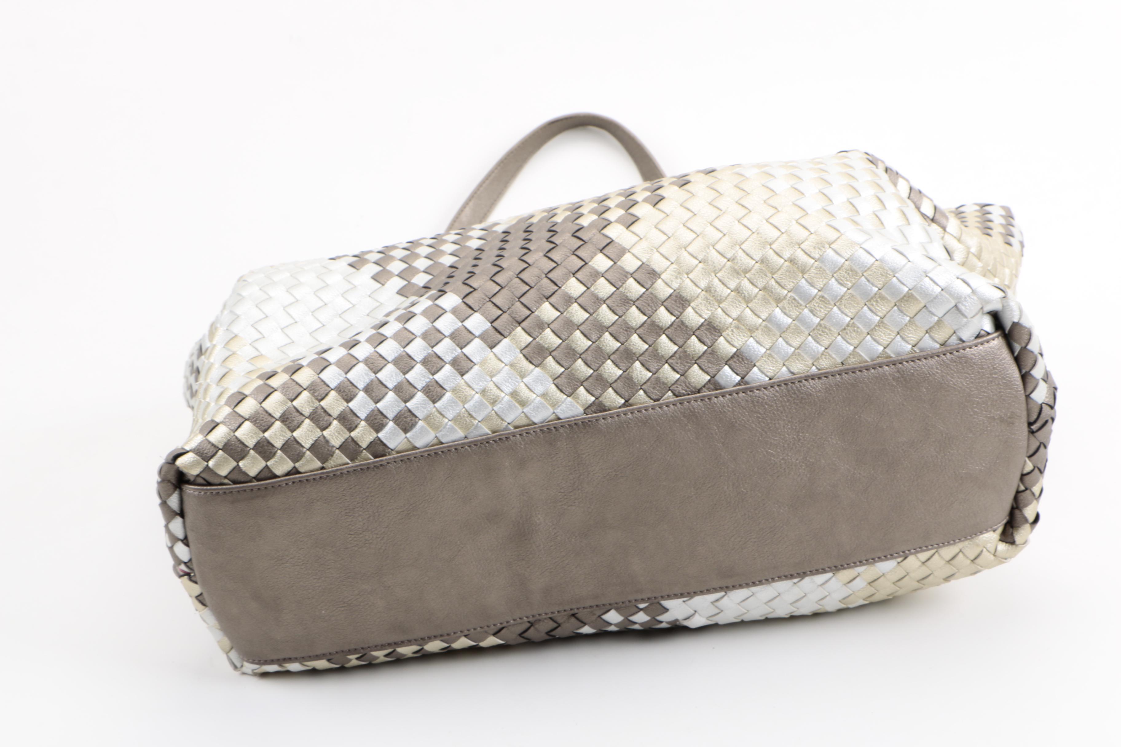 Faux Leather Computer Bag and Two Totes