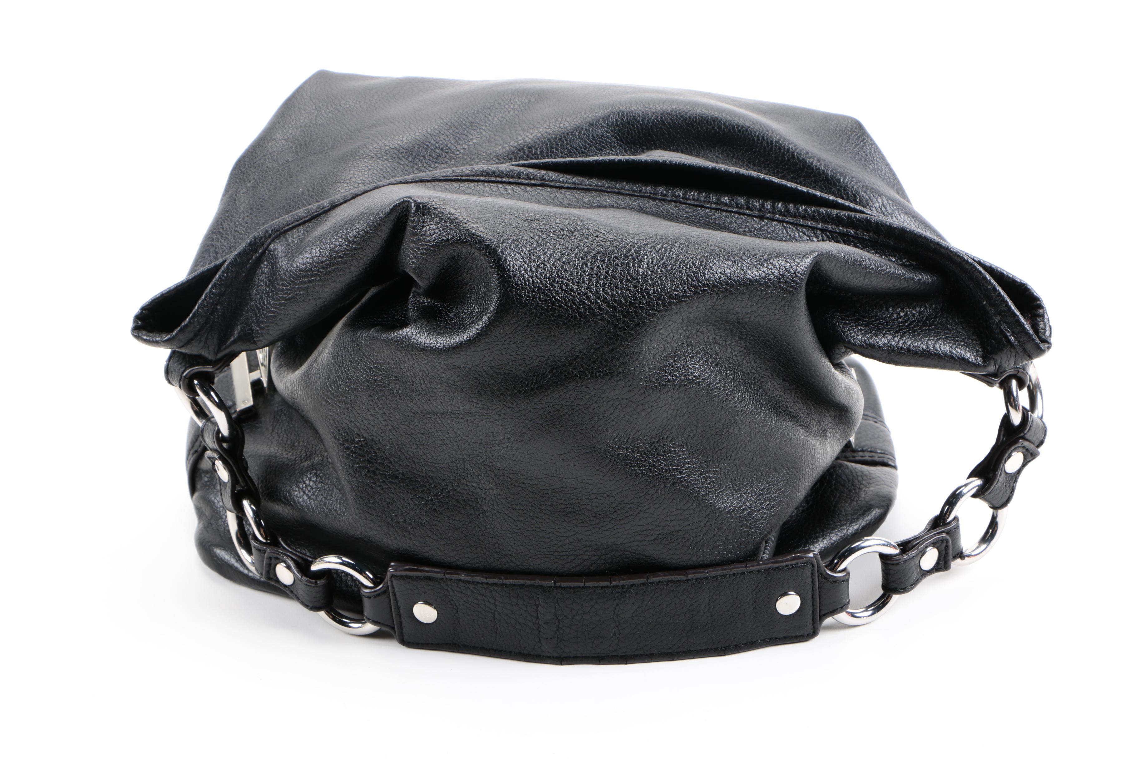 Faux Leather Computer Bag and Two Totes