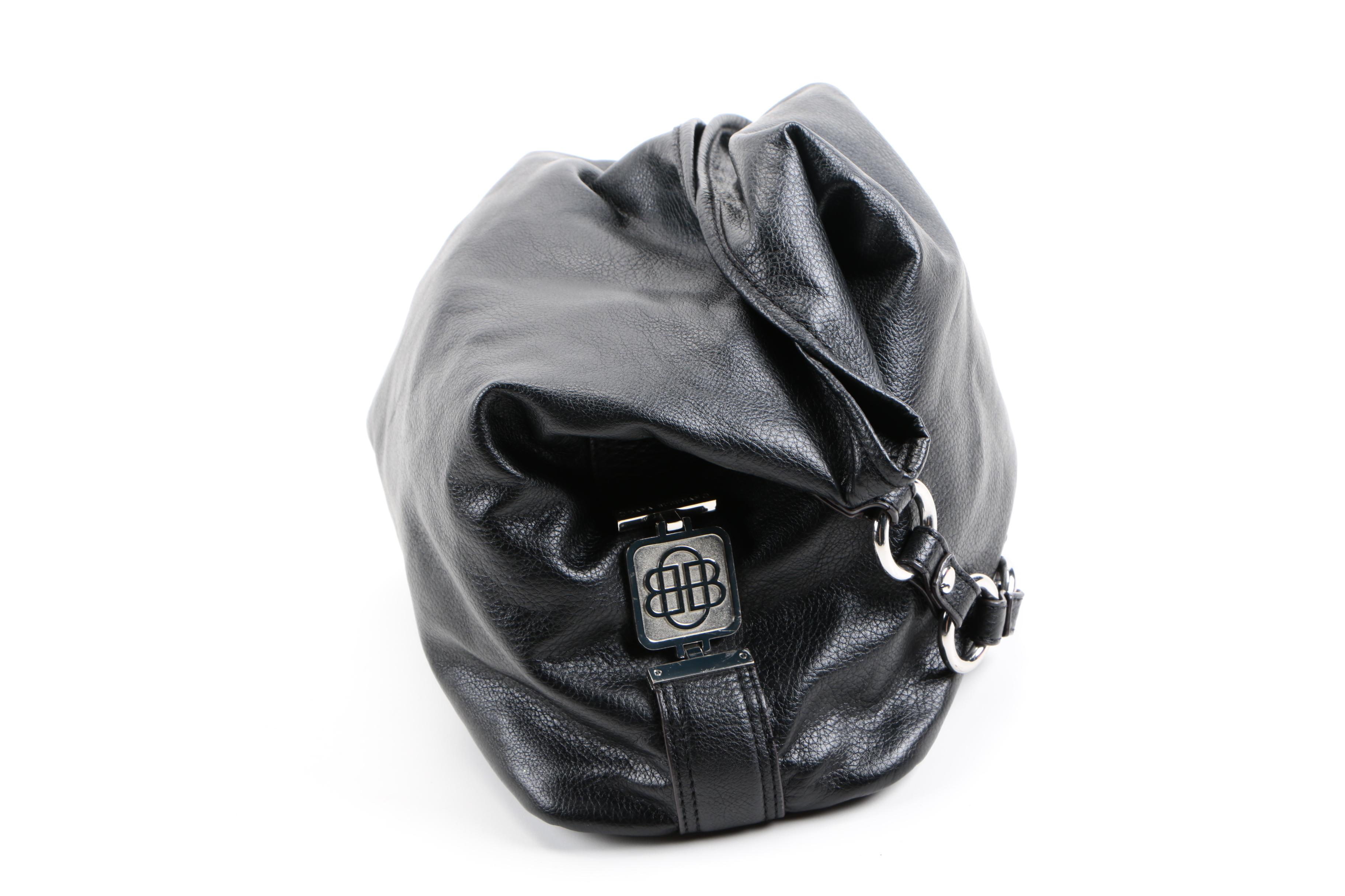 Faux Leather Computer Bag and Two Totes