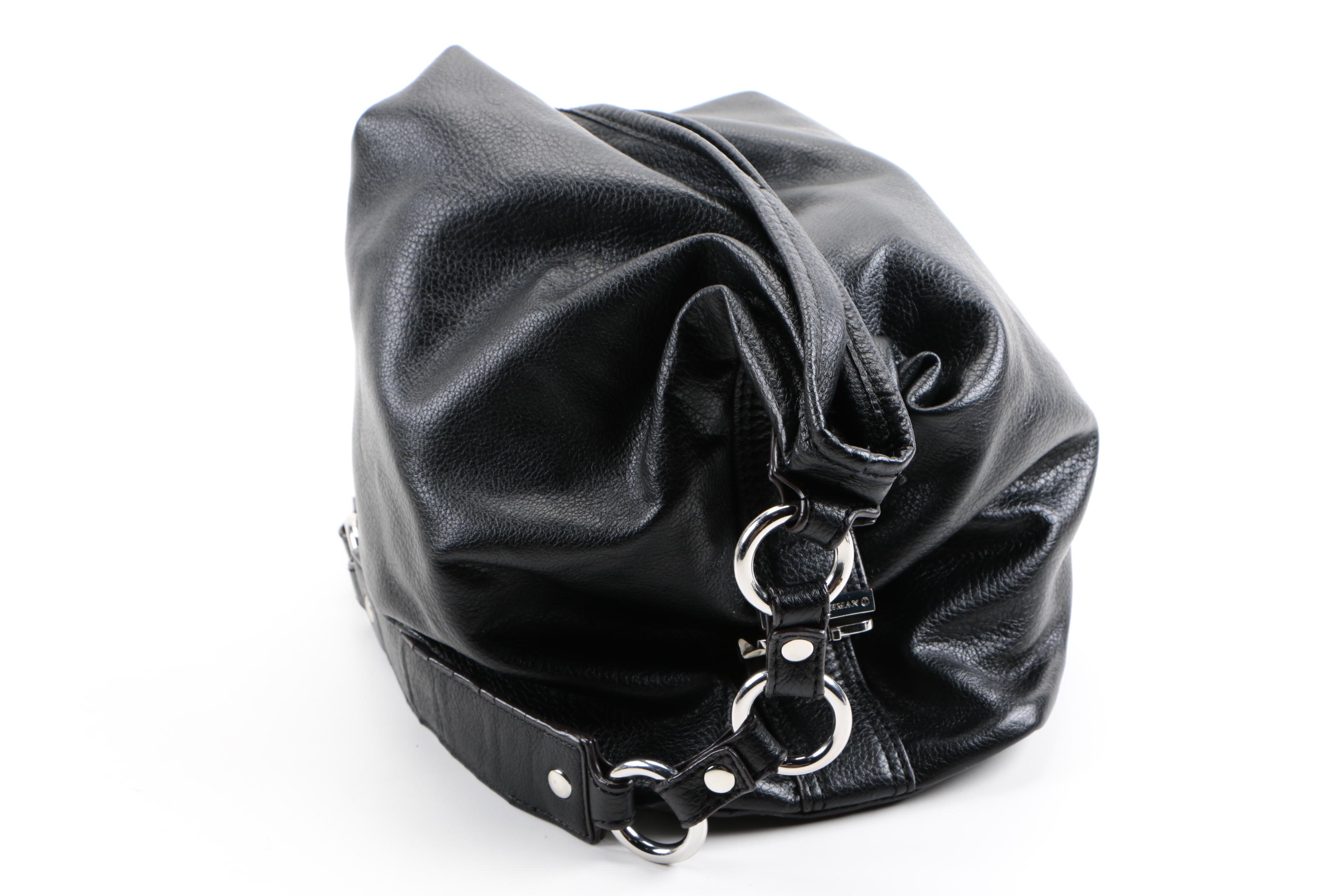 Faux Leather Computer Bag and Two Totes