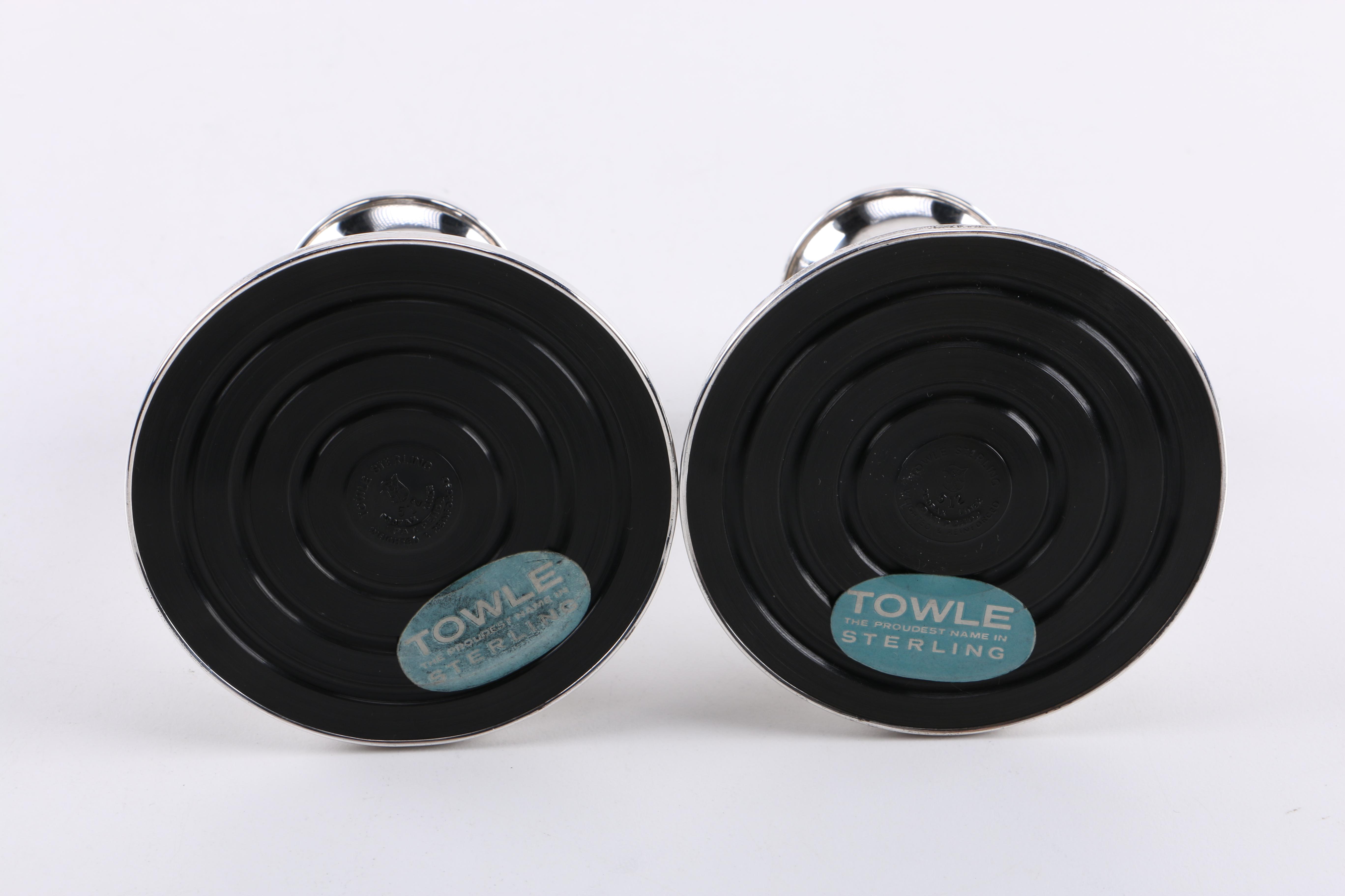 Pair of Weighted Sterling Silver Candlesticks by Towle