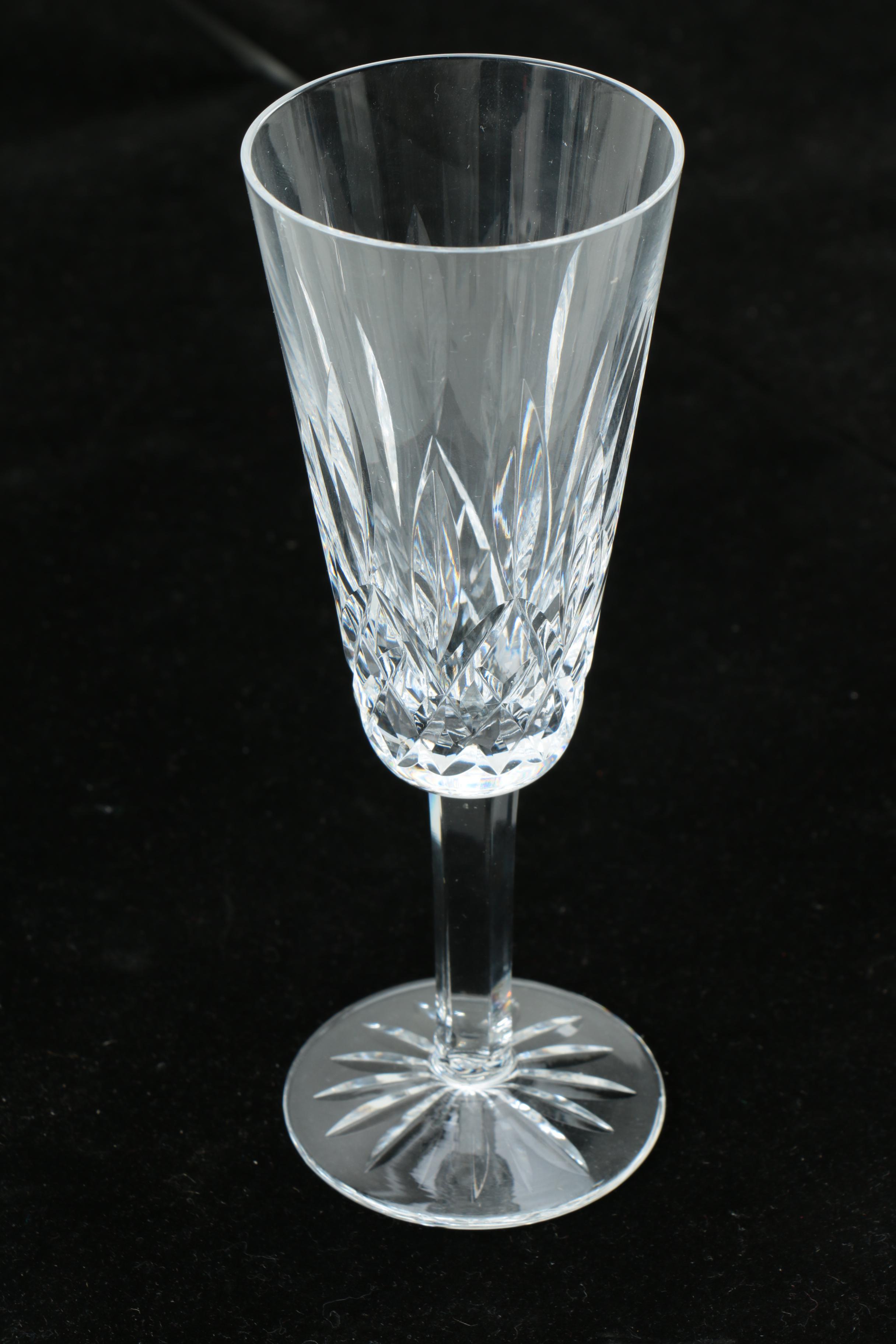Waterford Crystal "Lismore" Champagne Flutes with Additional Stemware