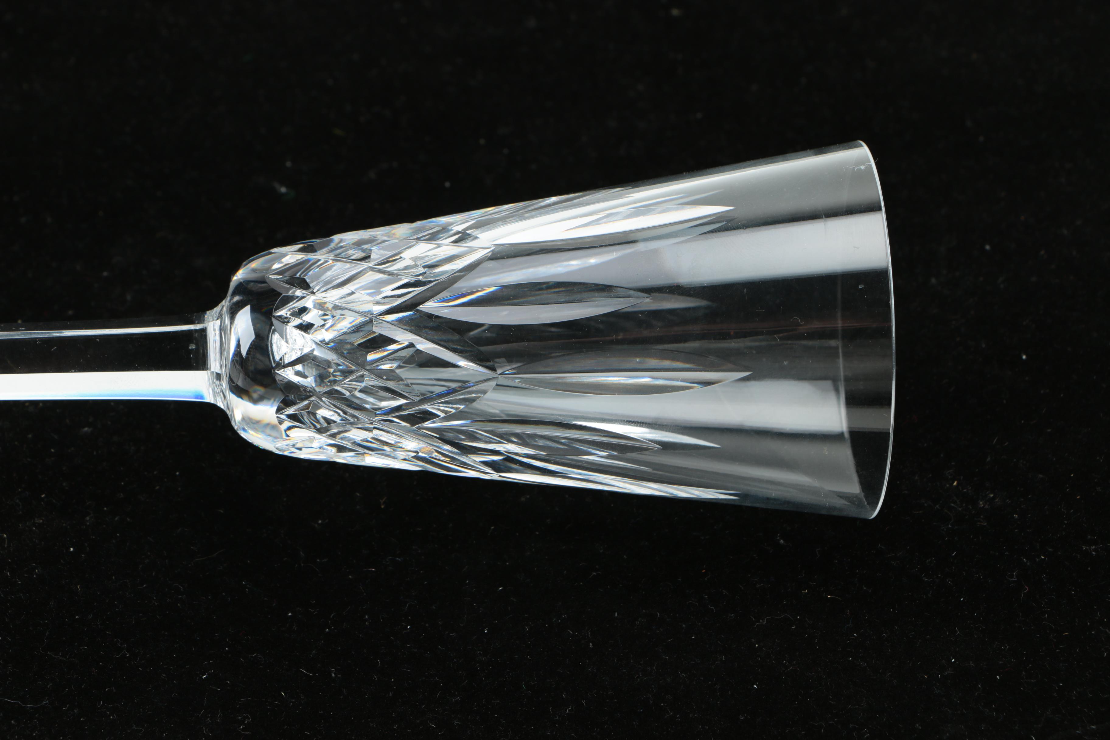 Waterford Crystal "Lismore" Champagne Flutes with Additional Stemware