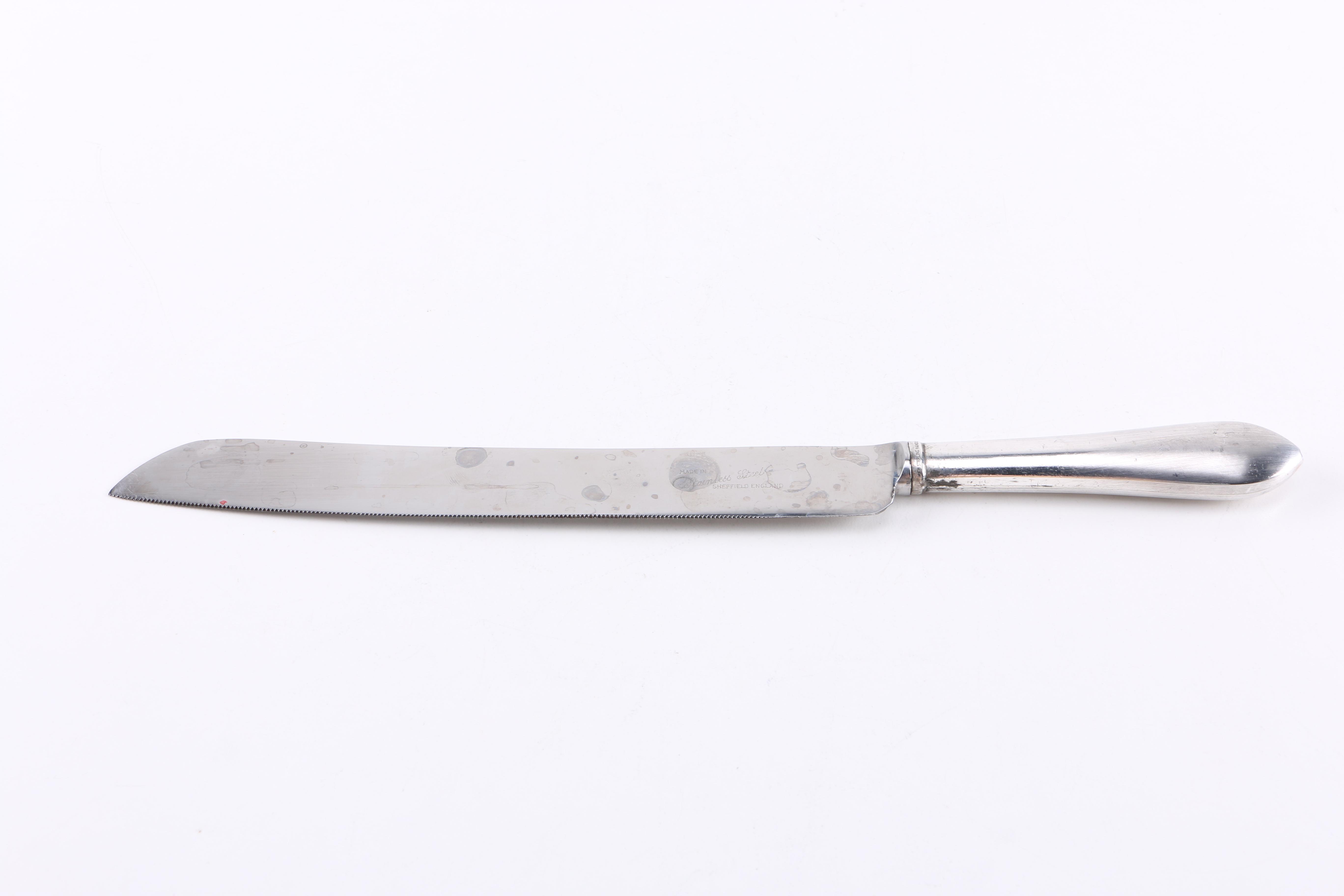 Sterling-Handled Knives with Sharpener