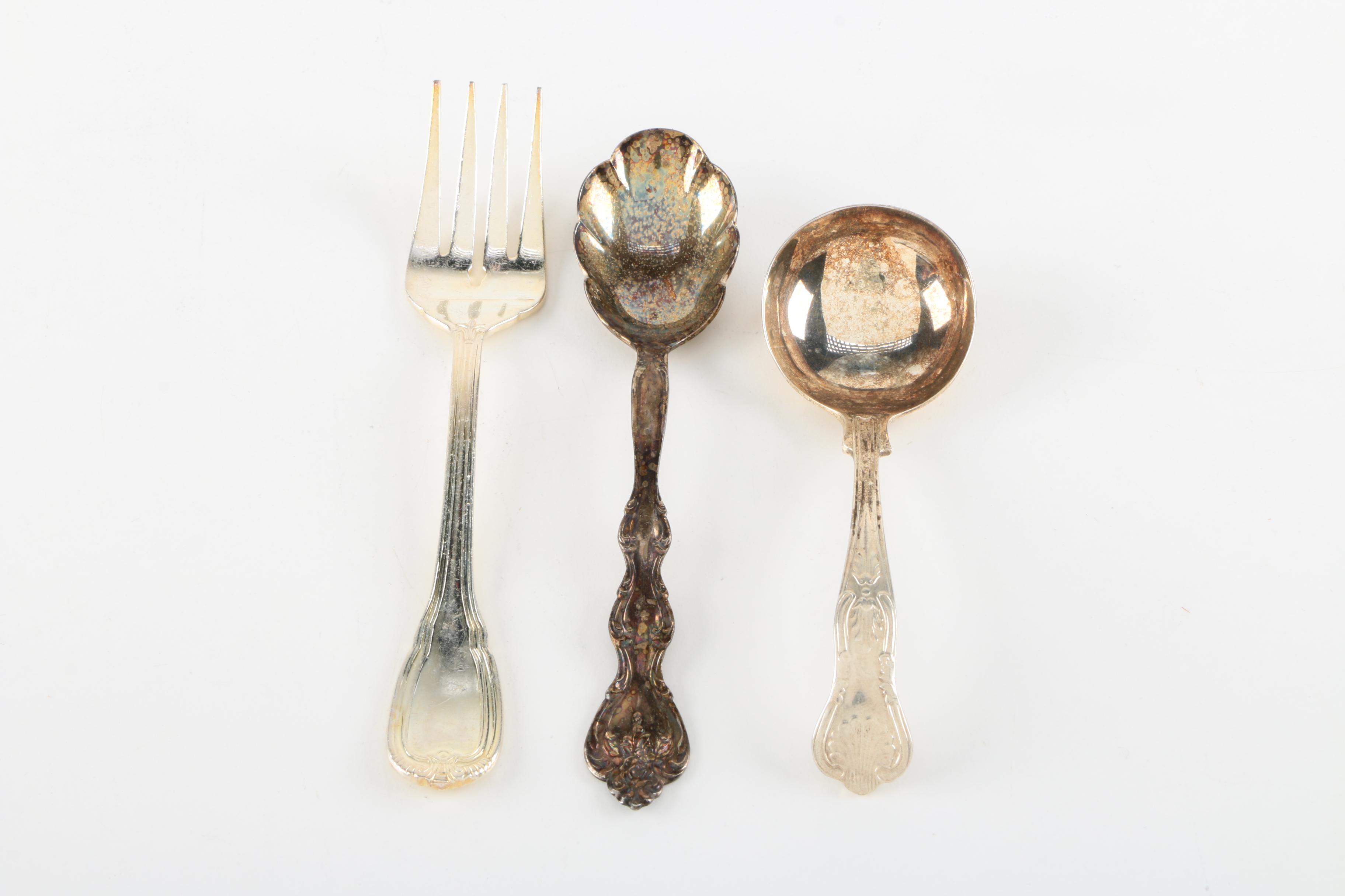 Silver Plate Serving Utensils Featuring International Silver Co.