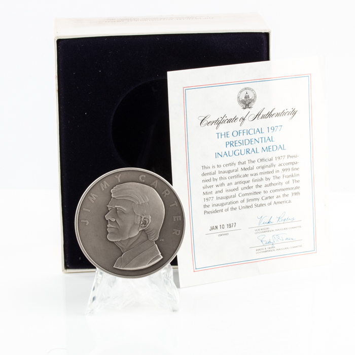 .999 Silver Antique Finish 1977 Jimmy Carter Inaugural Medal
