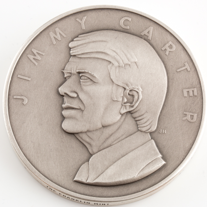 .999 Silver Antique Finish 1977 Jimmy Carter Inaugural Medal