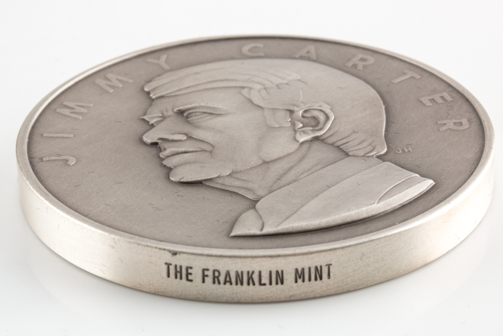 .999 Silver Antique Finish 1977 Jimmy Carter Inaugural Medal