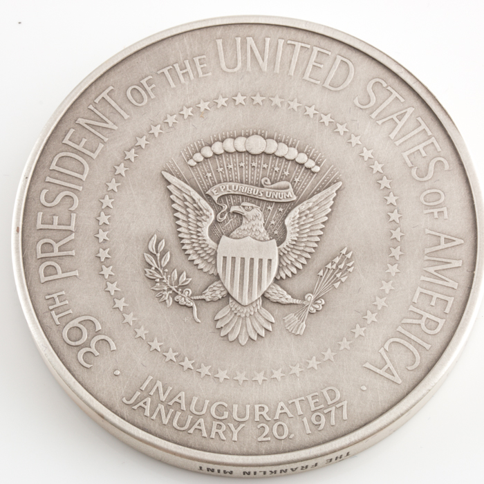 .999 Silver Antique Finish 1977 Jimmy Carter Inaugural Medal