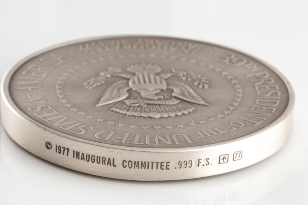 .999 Silver Antique Finish 1977 Jimmy Carter Inaugural Medal