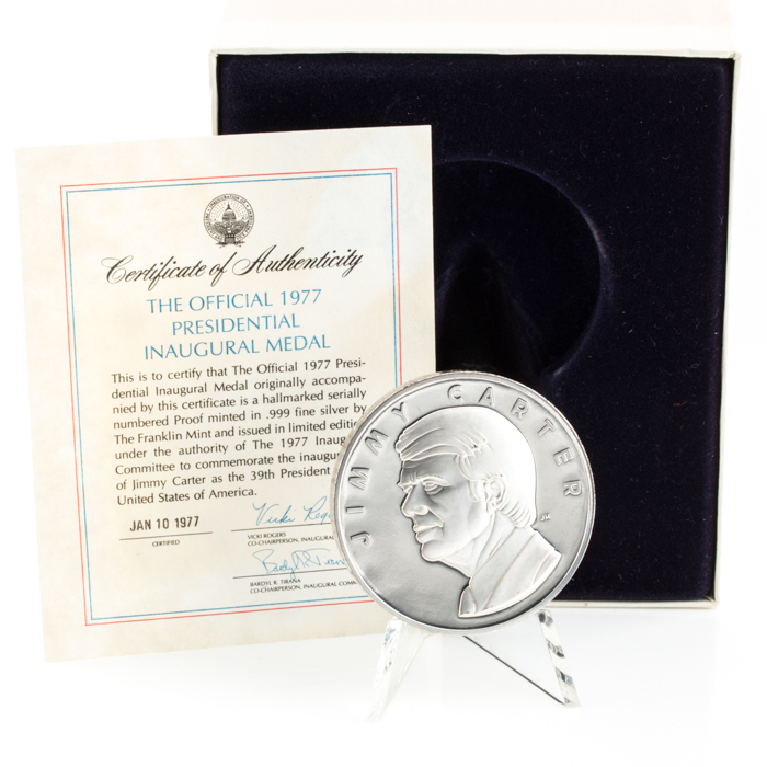.999 Silver Proof 1977 Jimmy Carter Inaugural Medal