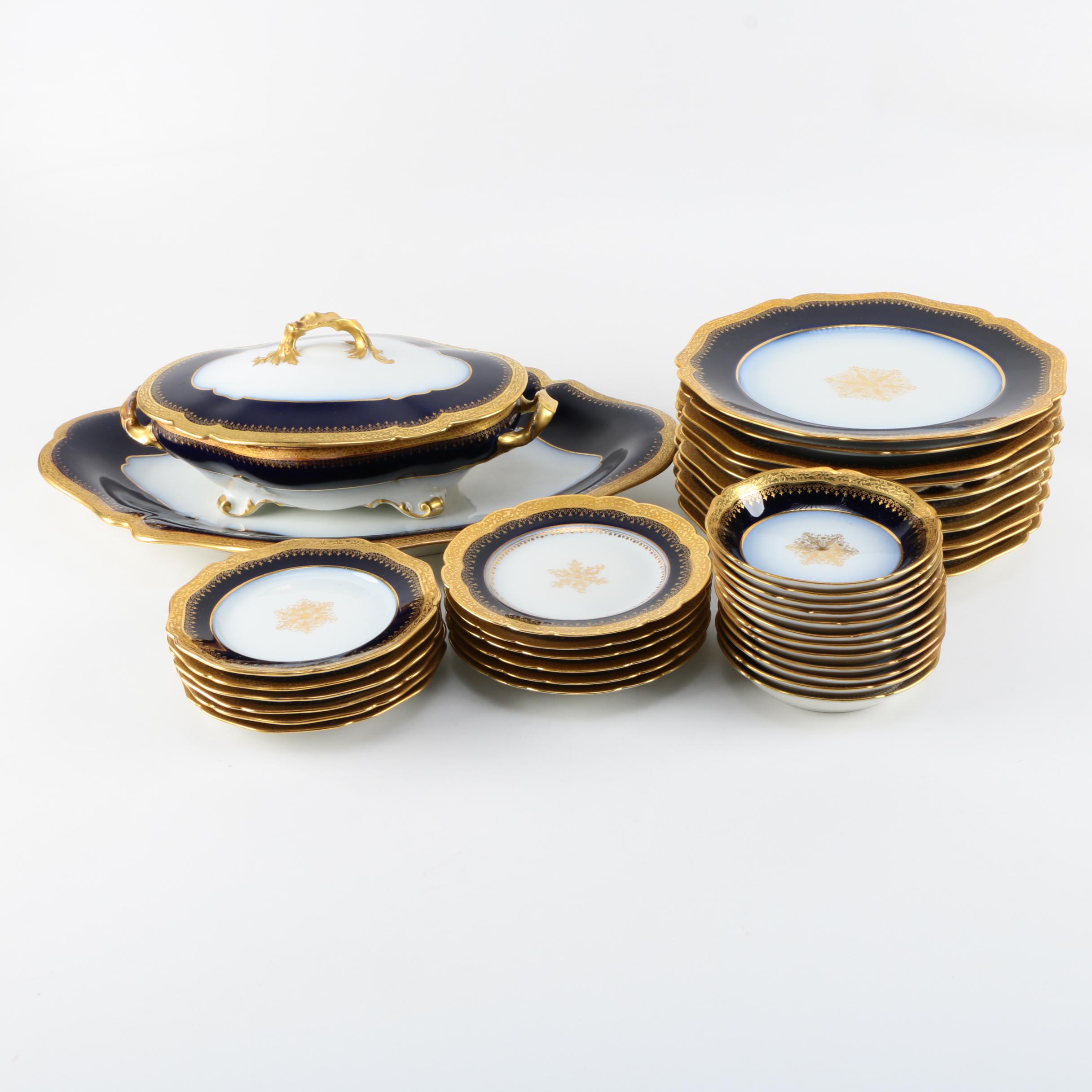 Antique Set of William Guerin Limoges Dinnerware