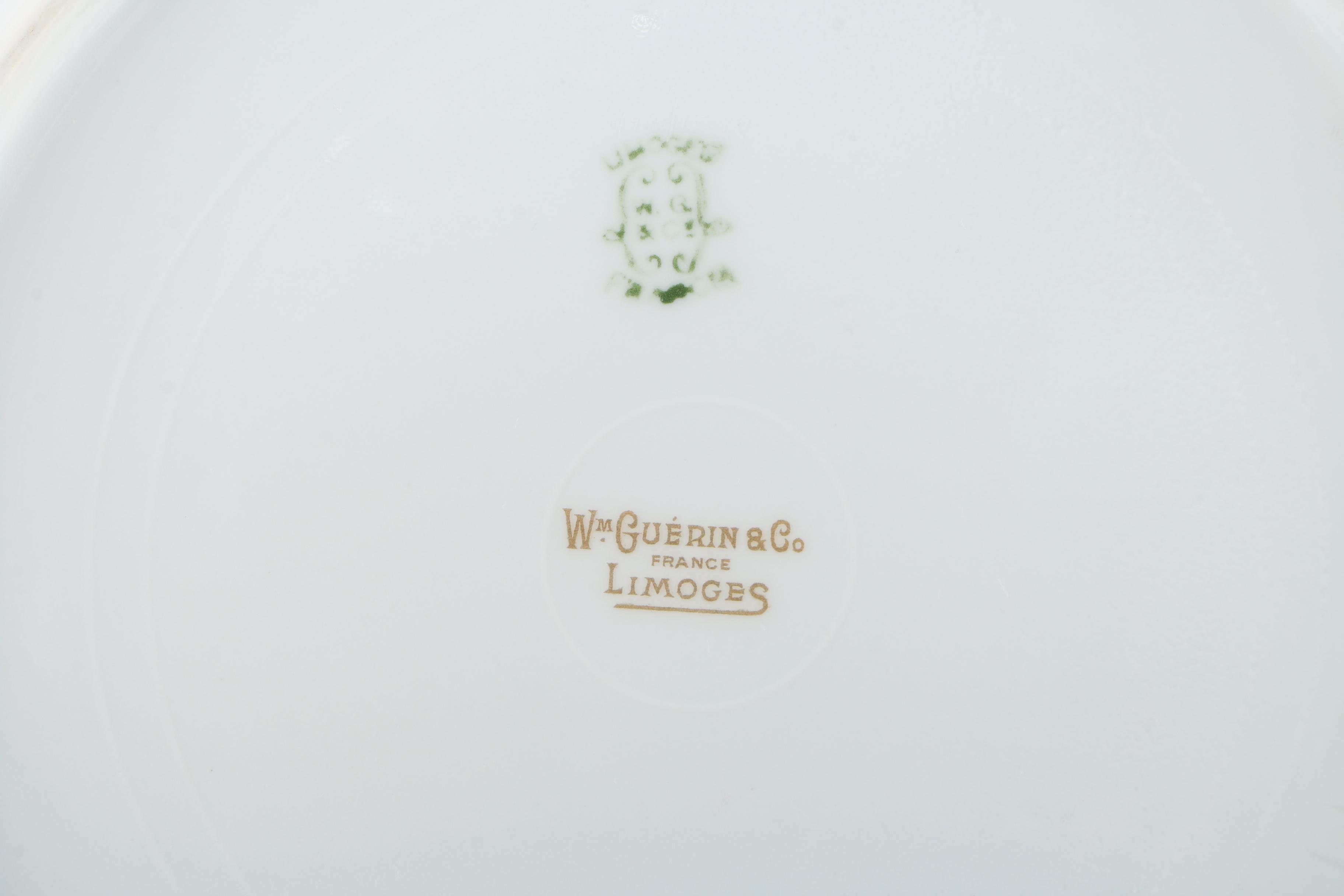 Antique Set of William Guerin Limoges Dinnerware