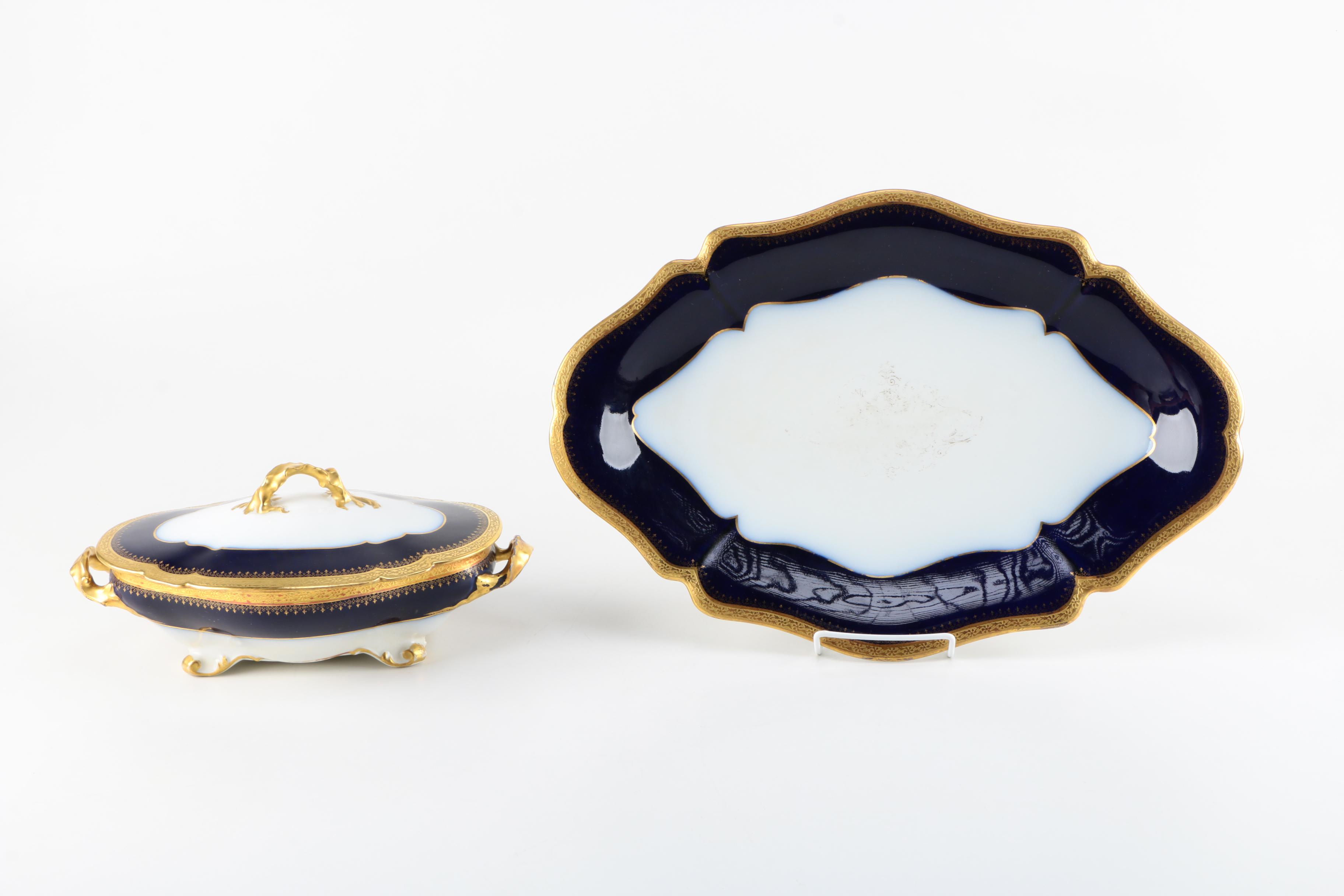 Antique Set of William Guerin Limoges Dinnerware