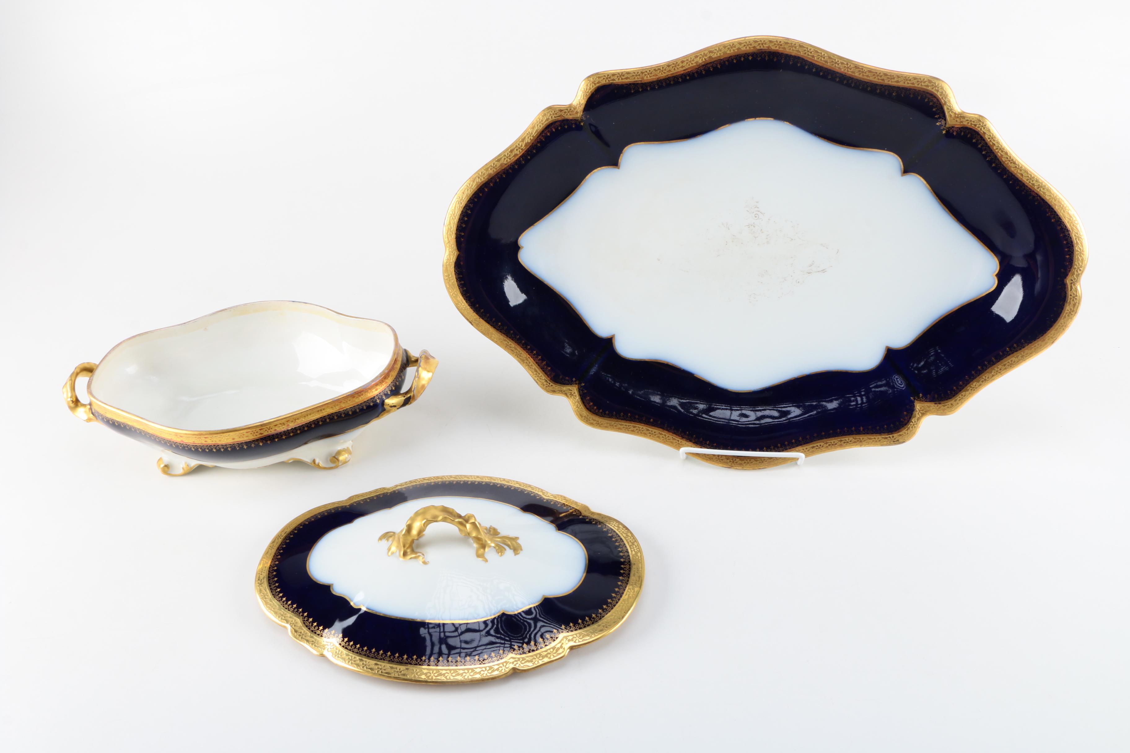 Antique Set of William Guerin Limoges Dinnerware