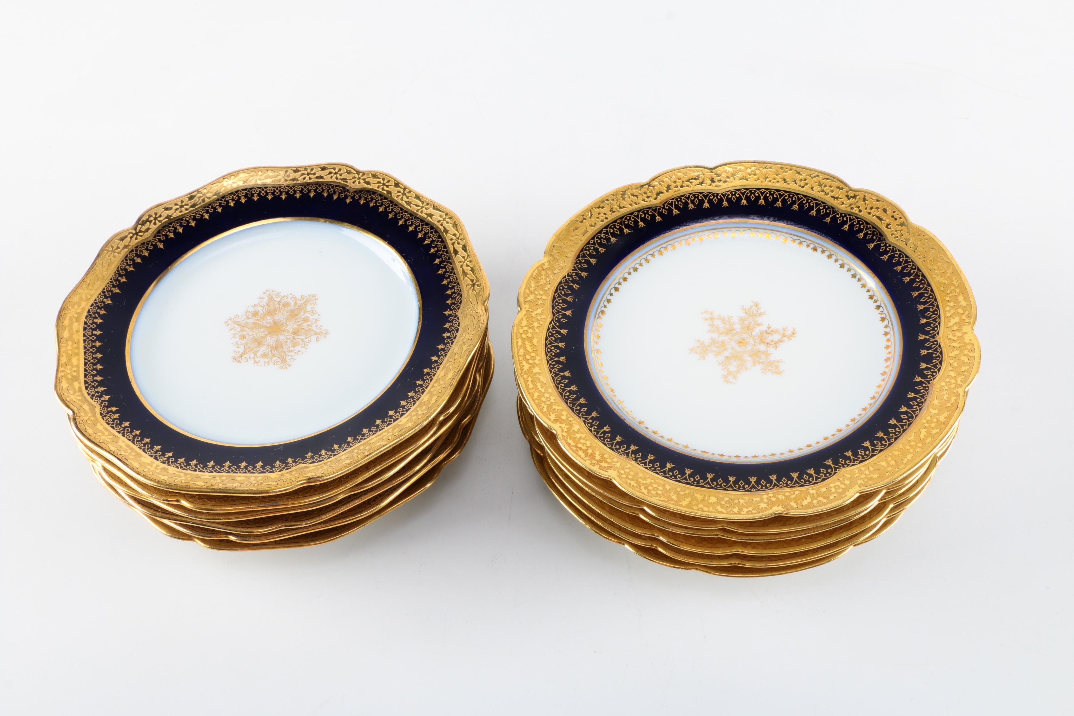 Antique Set of William Guerin Limoges Dinnerware