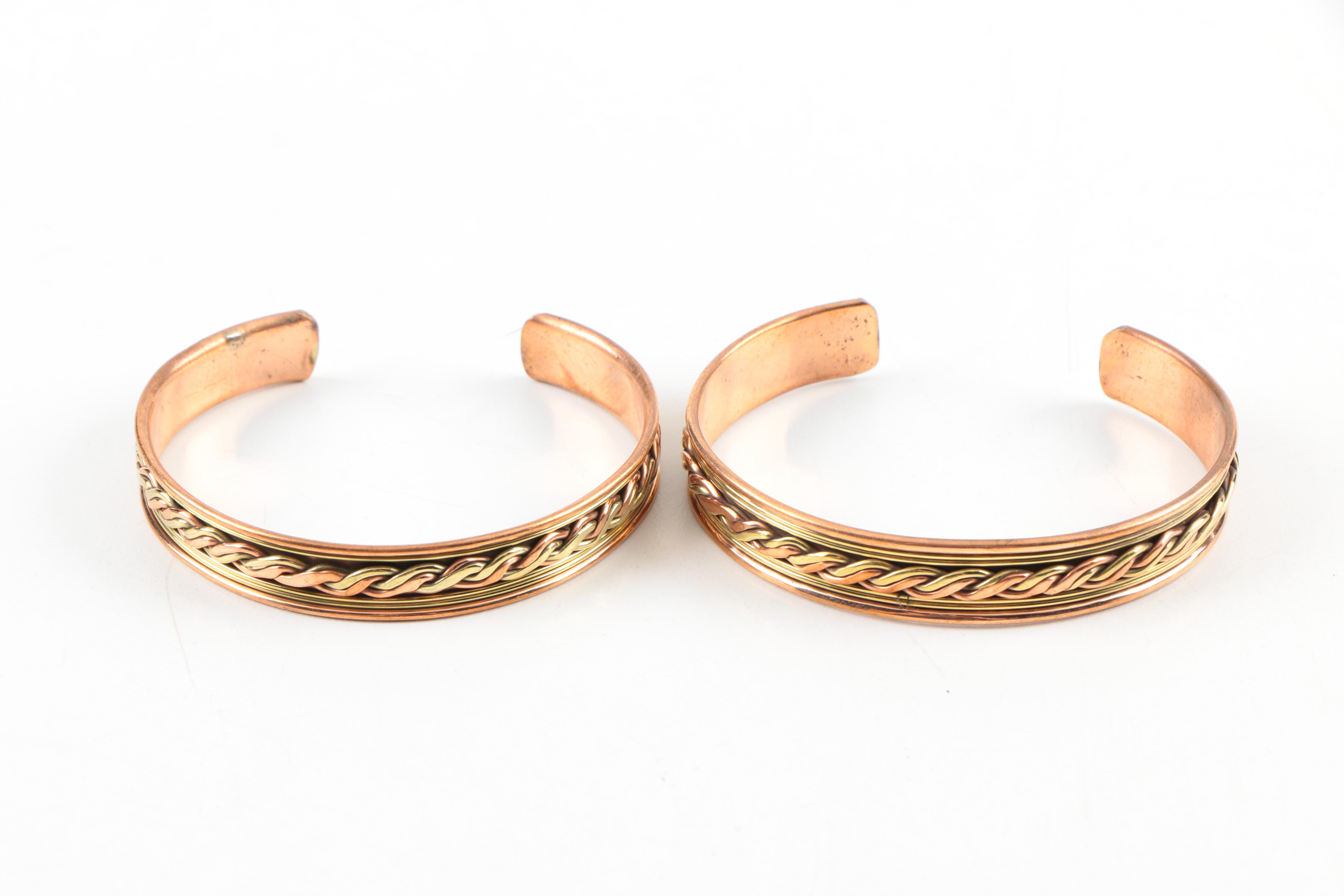 Copper Tone Cuff Bracelets